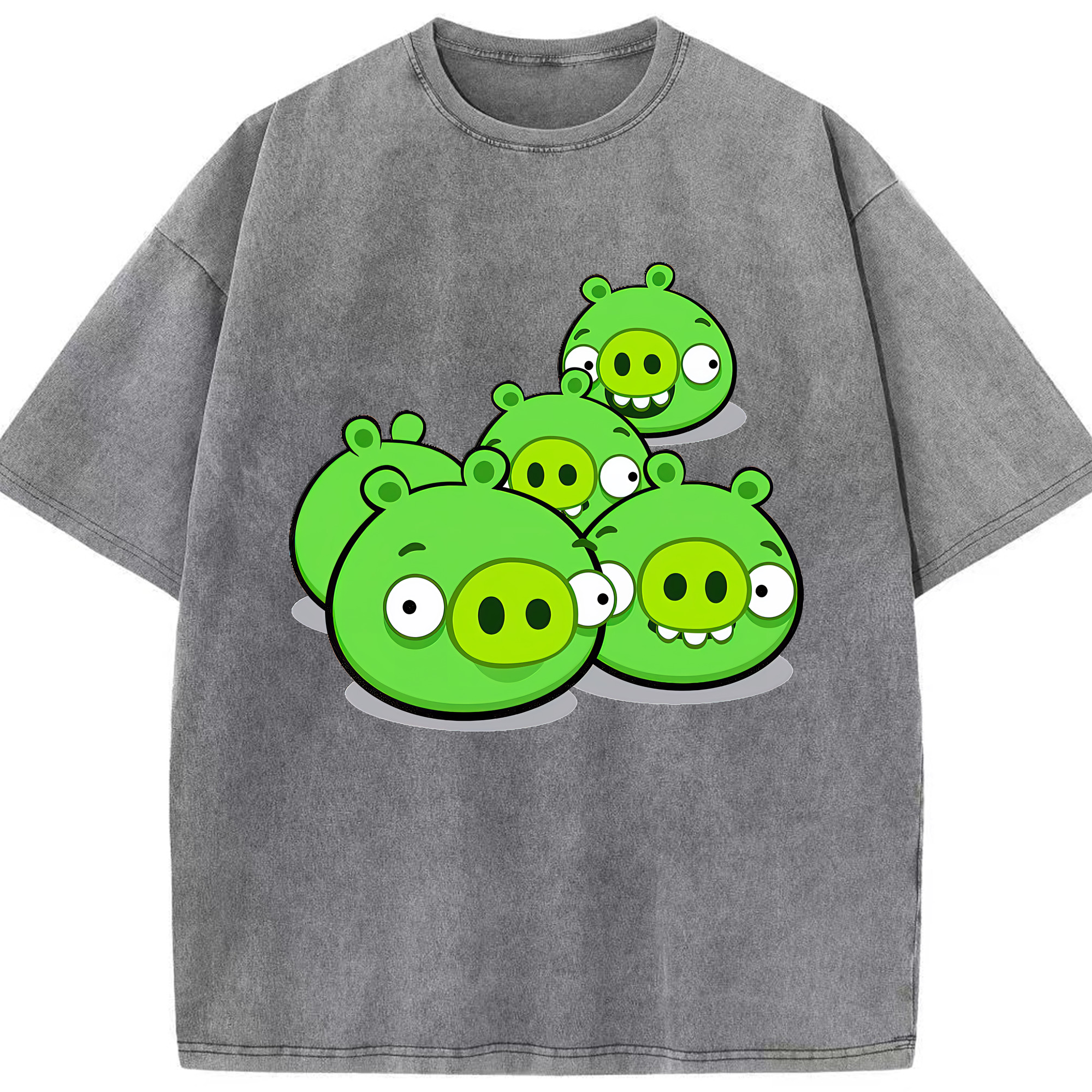 （画像用） Angry Birds アングリーバード 綿100% ヴィンテージ風 半袖Tシャツ（フロントプリント）