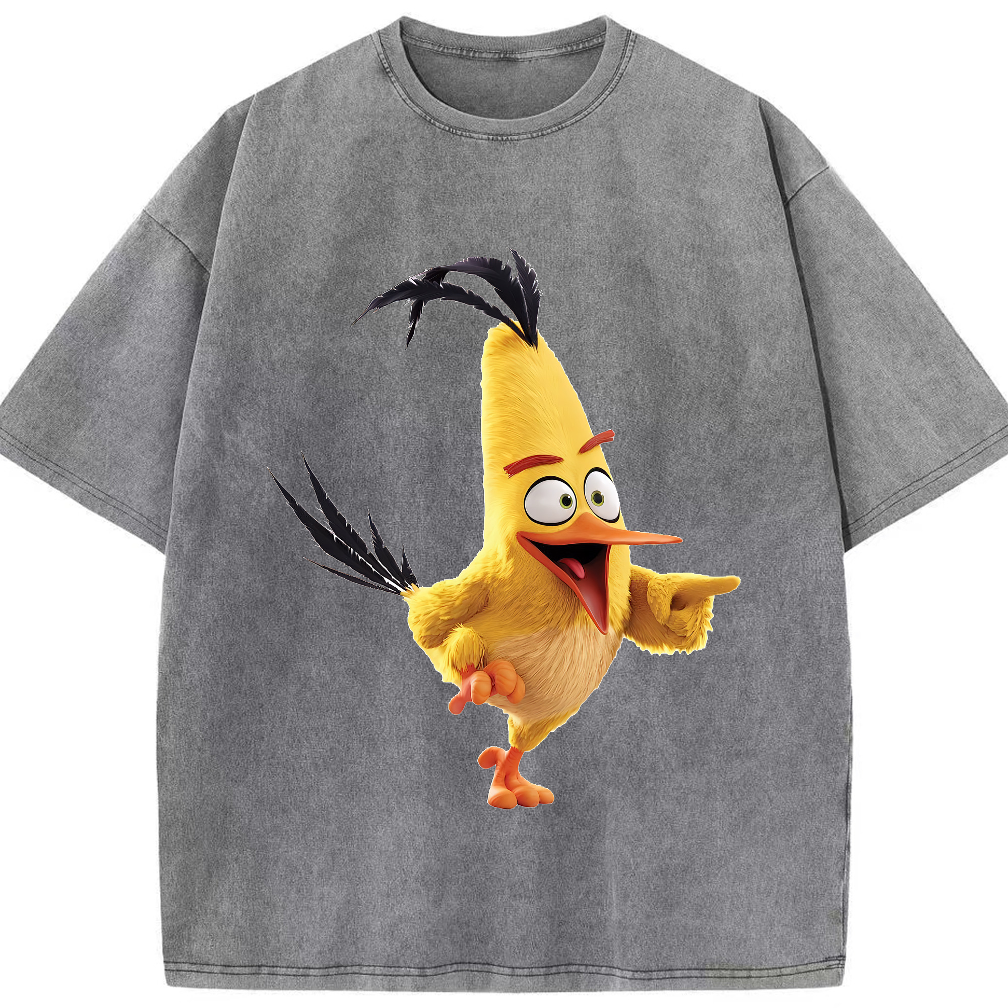 （画像用） Angry Birds アングリーバード 綿100% ヴィンテージ風 半袖Tシャツ（フロントプリント）
