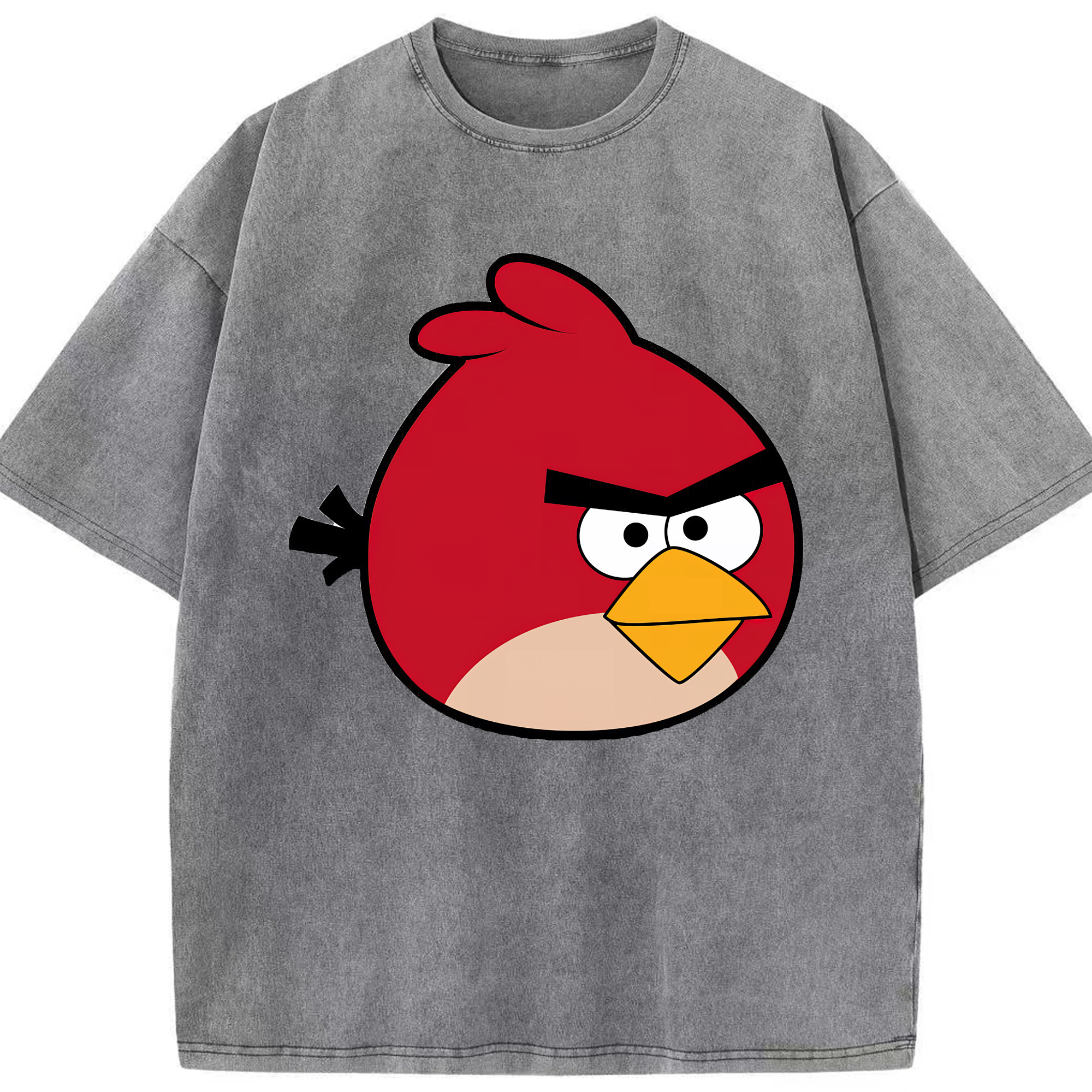 （画像用） Angry Birds アングリーバード 綿100% ヴィンテージ風 半袖Tシャツ（フロントプリント）