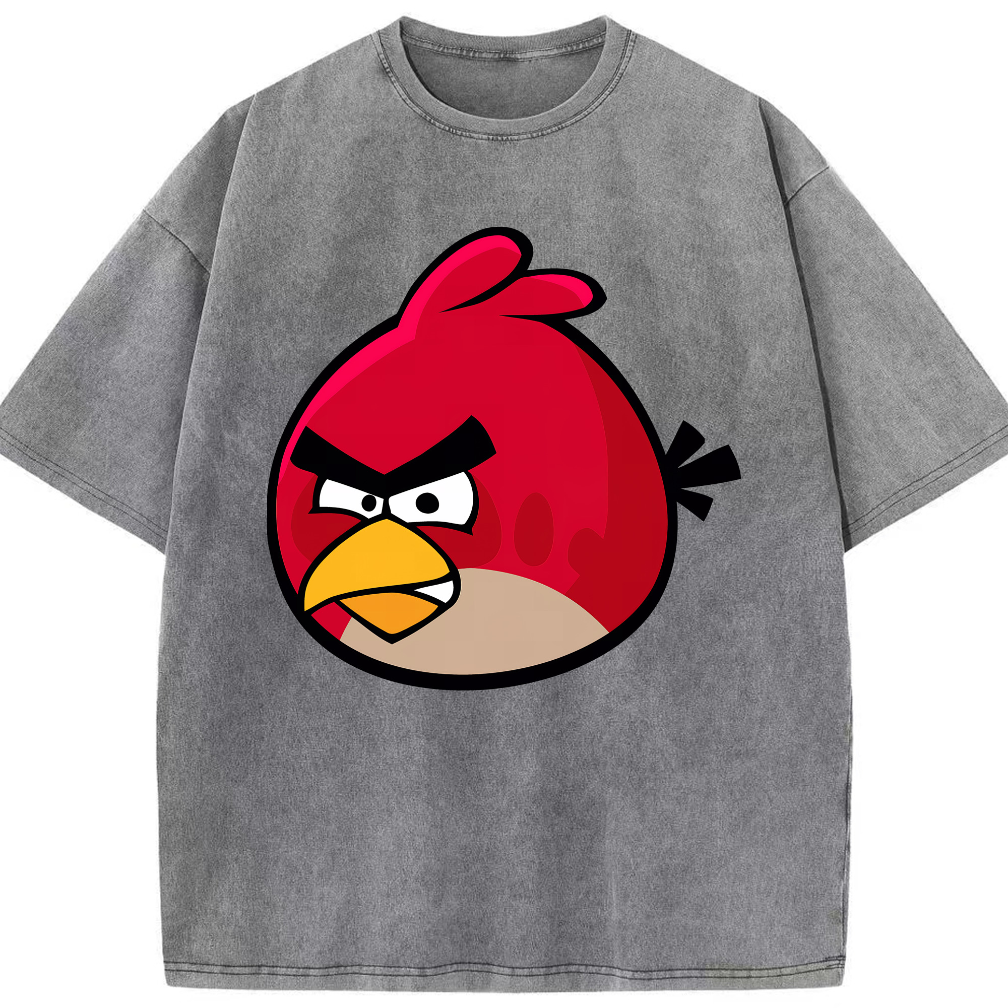 （画像用） Angry Birds アングリーバード 綿100% ヴィンテージ風 半袖Tシャツ（フロントプリント）