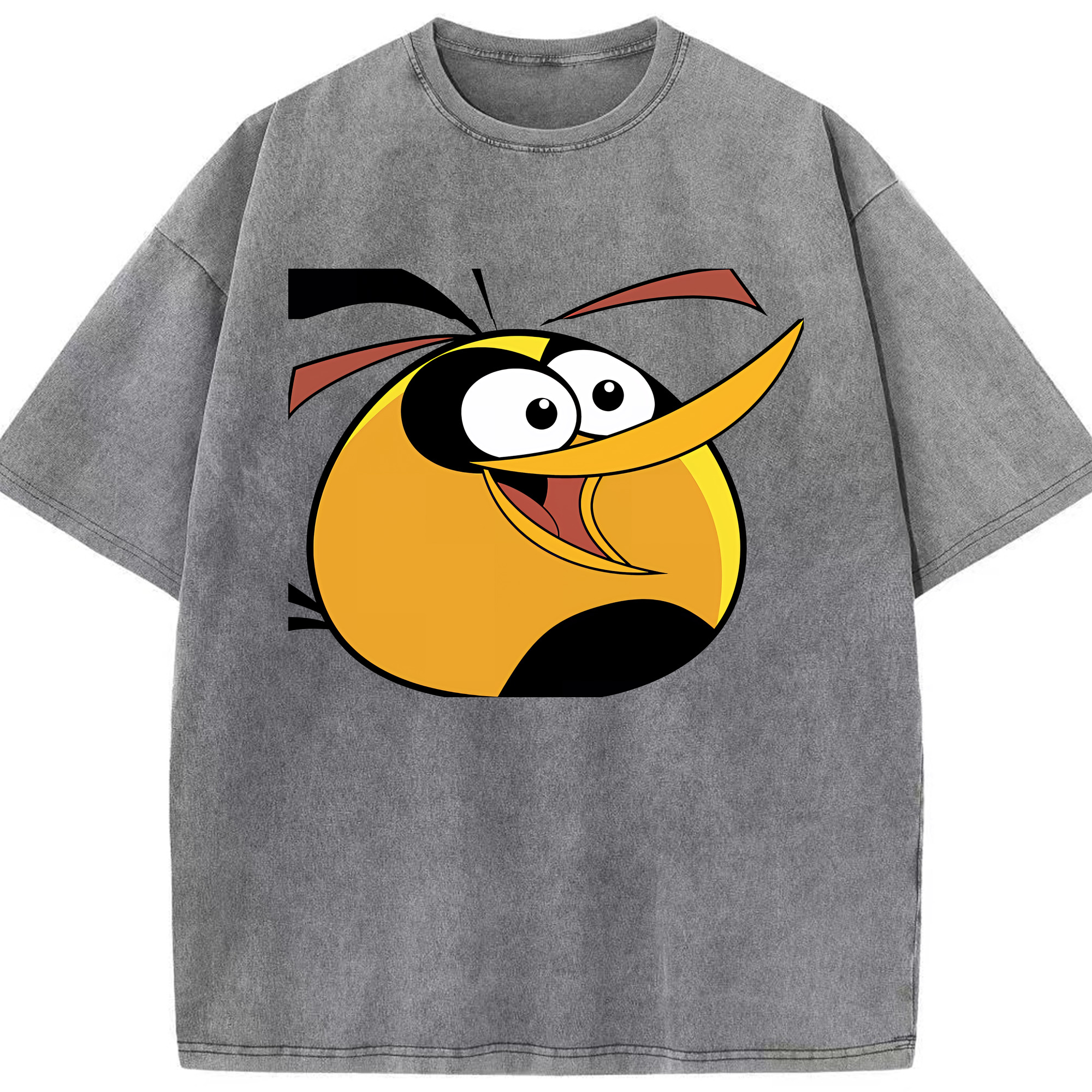 （画像用） Angry Birds アングリーバード 綿100% ヴィンテージ風 半袖Tシャツ（フロントプリント）