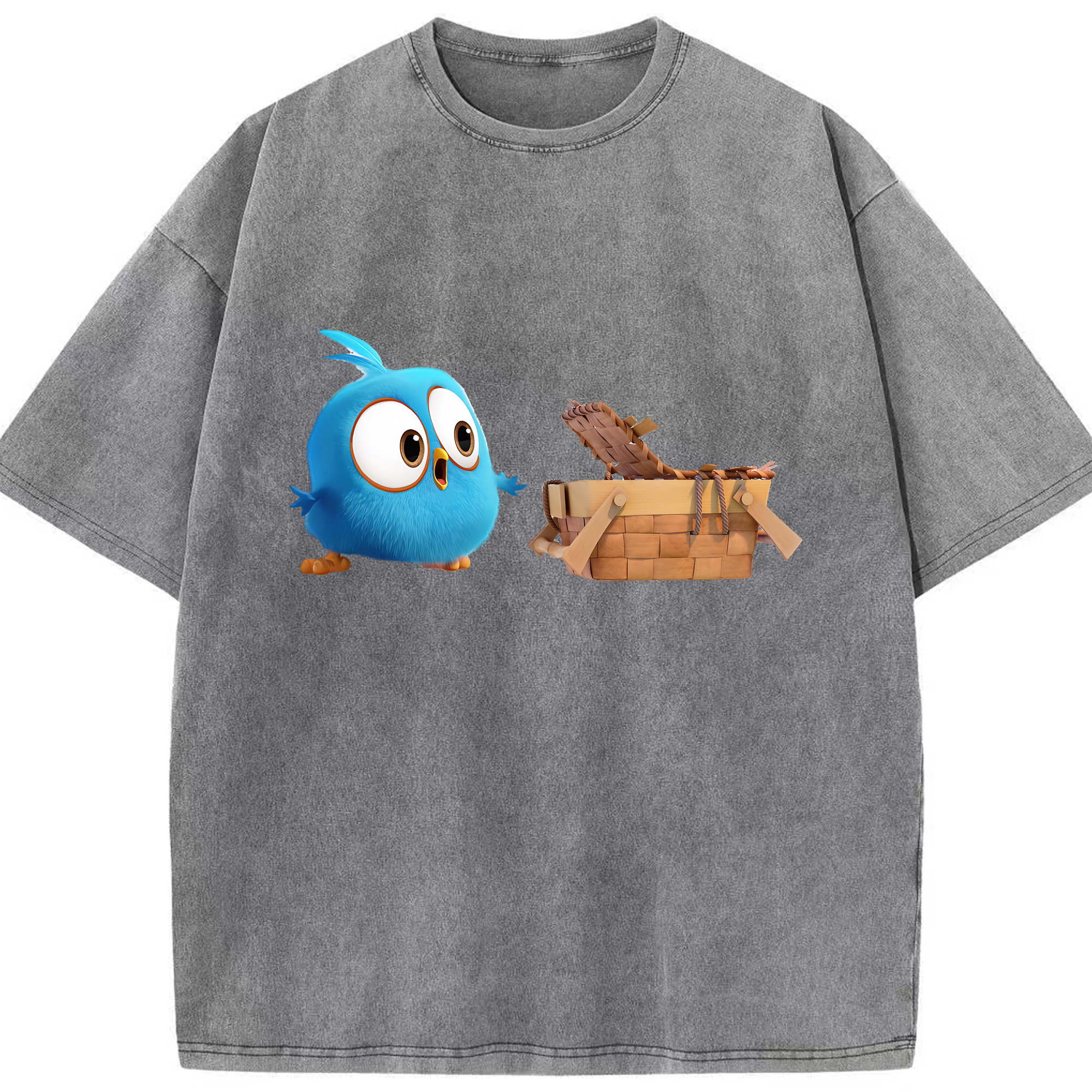 （画像用） Angry Birds アングリーバード 綿100% ヴィンテージ風 半袖Tシャツ（フロントプリント）