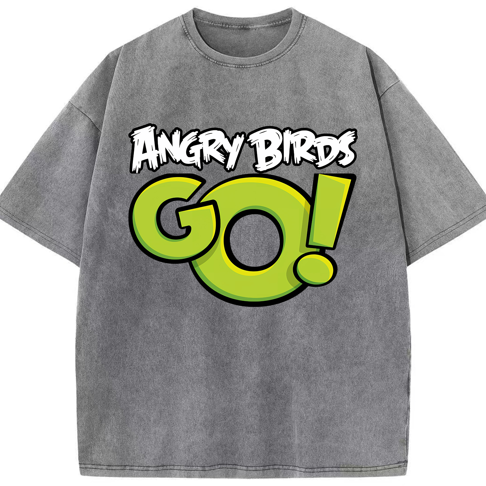 （画像用） Angry Birds アングリーバード 綿100% ヴィンテージ風 半袖Tシャツ（フロントプリント）
