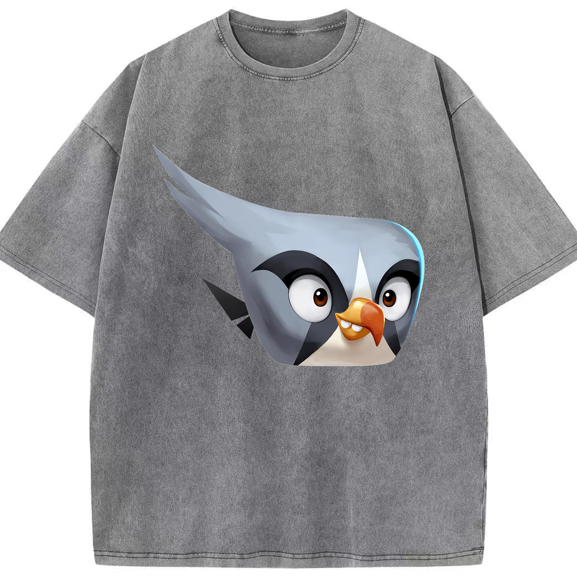 （画像用） Angry Birds アングリーバード 綿100% ヴィンテージ風 半袖Tシャツ（フロントプリント）