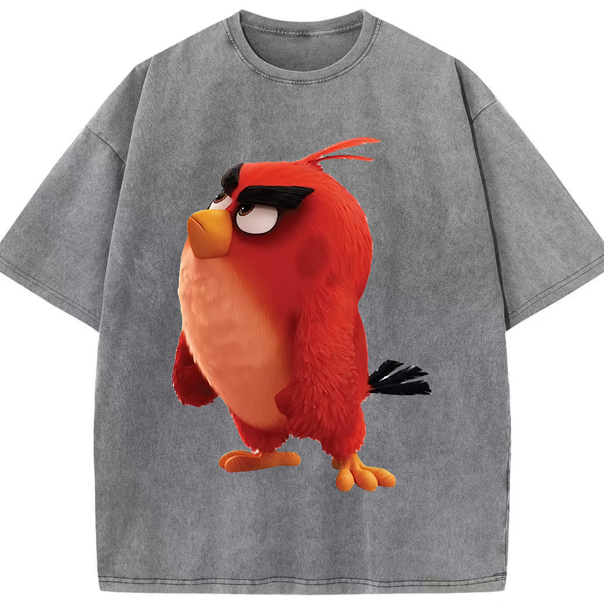 （画像用） Angry Birds アングリーバード 綿100% ヴィンテージ風 半袖Tシャツ（フロントプリント）