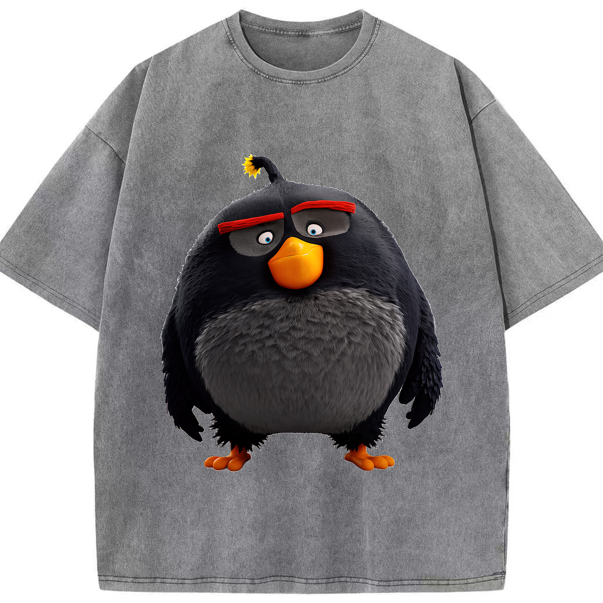 （画像用） Angry Birds アングリーバード 綿100% ヴィンテージ風 半袖Tシャツ（フロントプリント）