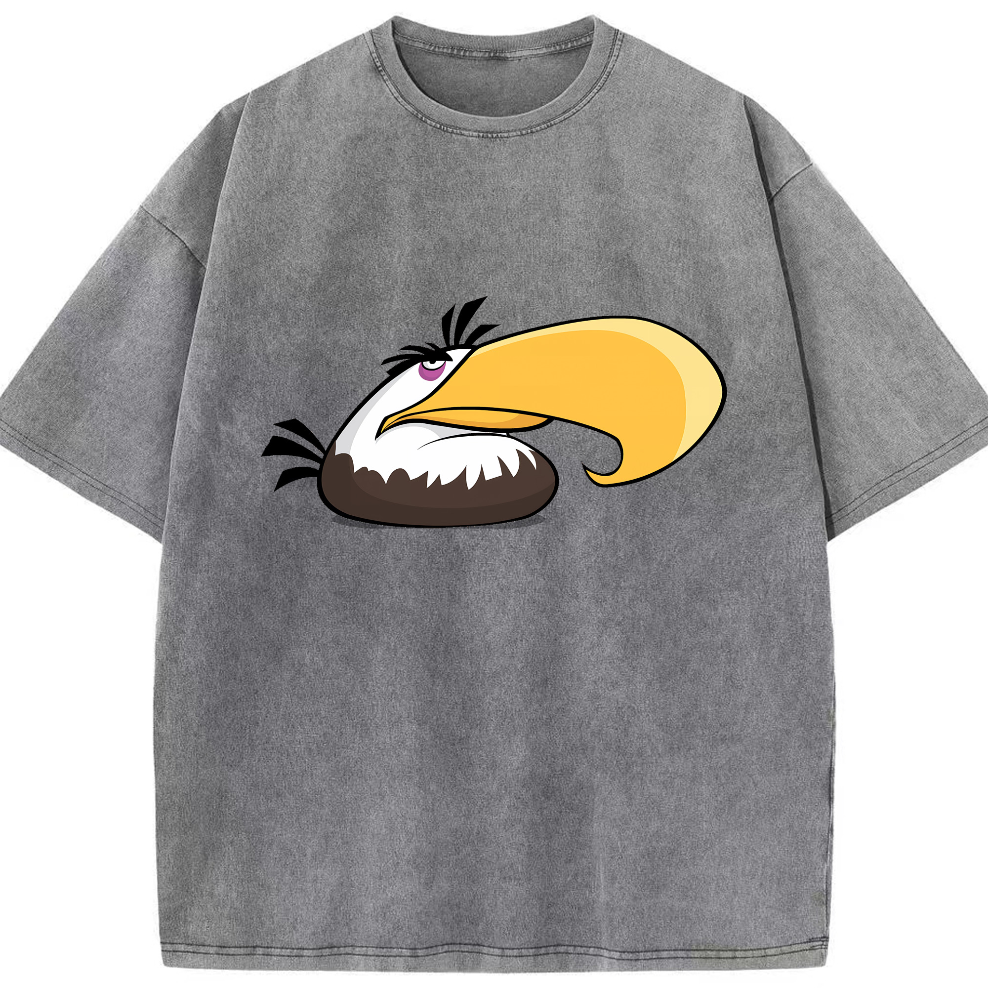 （画像用） Angry Birds アングリーバード 綿100% ヴィンテージ風 半袖Tシャツ（フロントプリント）
