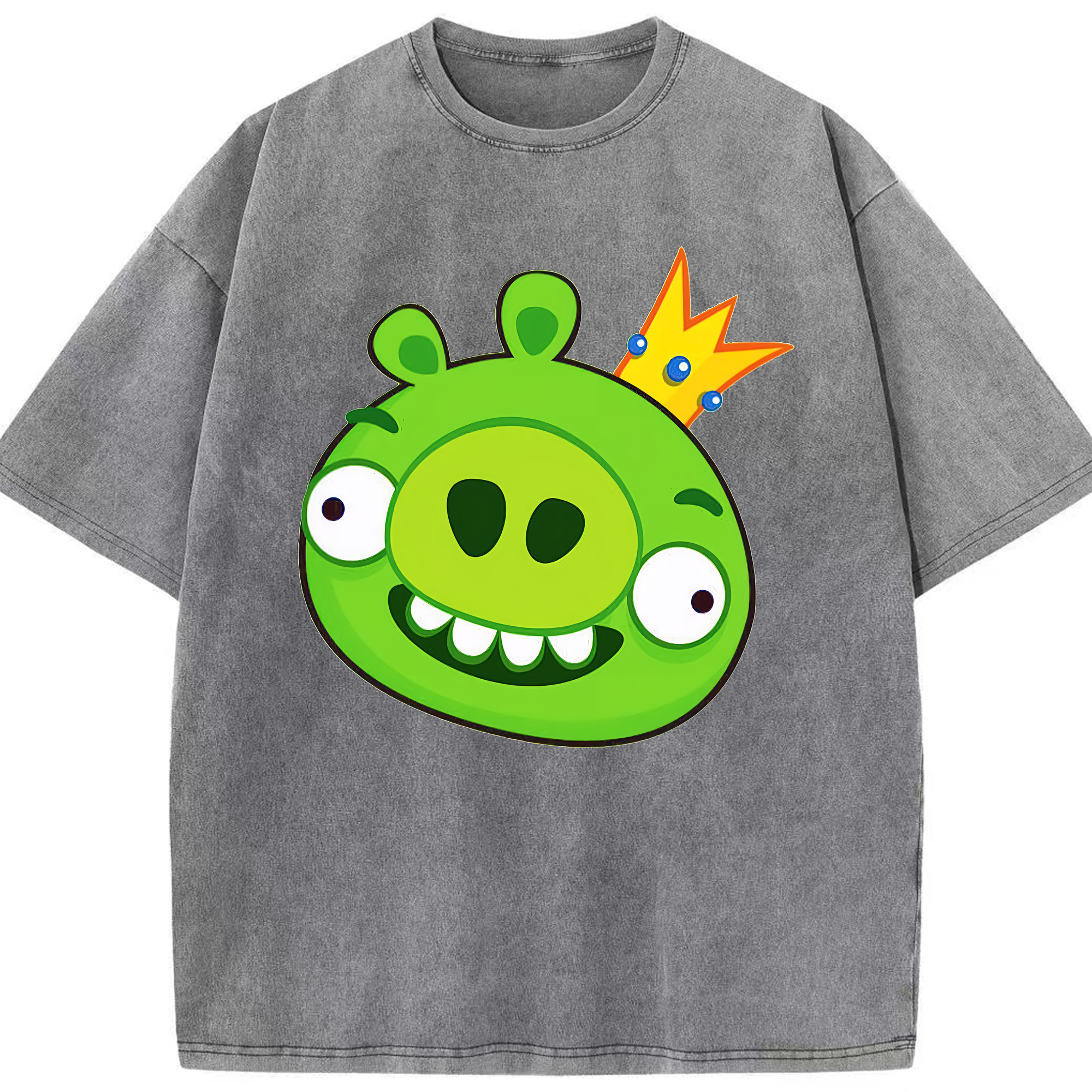 （画像用） Angry Birds アングリーバード 綿100% ヴィンテージ風 半袖Tシャツ（フロントプリント）