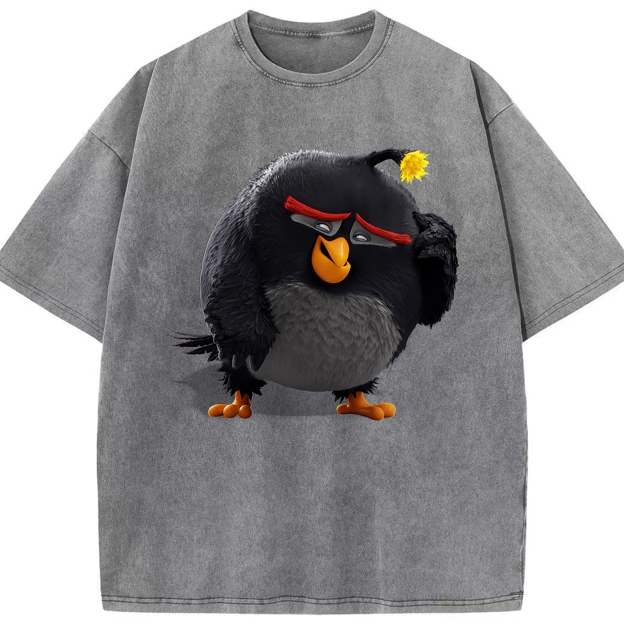 （画像用） Angry Birds アングリーバード 綿100% ヴィンテージ風 半袖Tシャツ（フロントプリント）