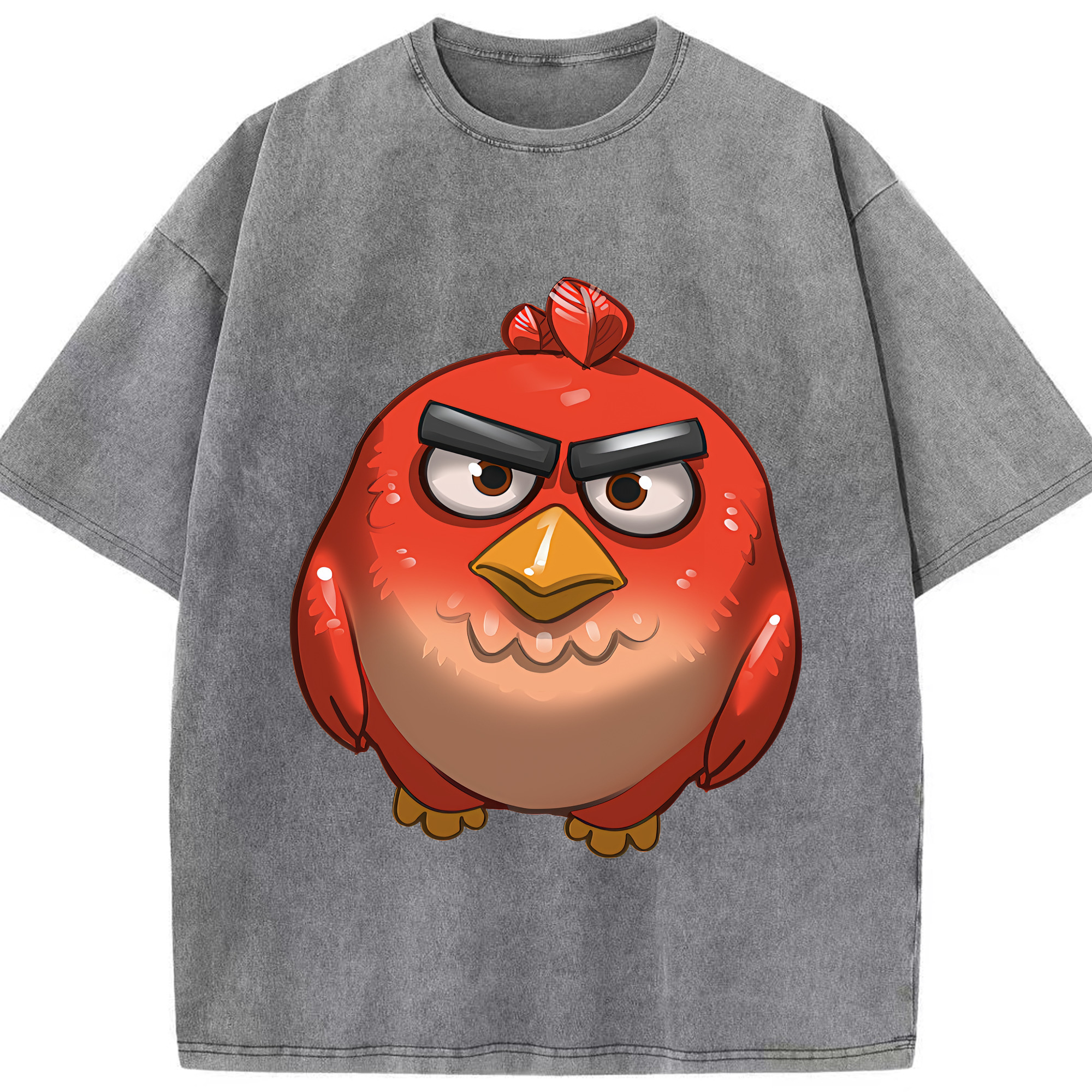 （画像用） Angry Birds アングリーバード 綿100% ヴィンテージ風 半袖Tシャツ（フロントプリント）