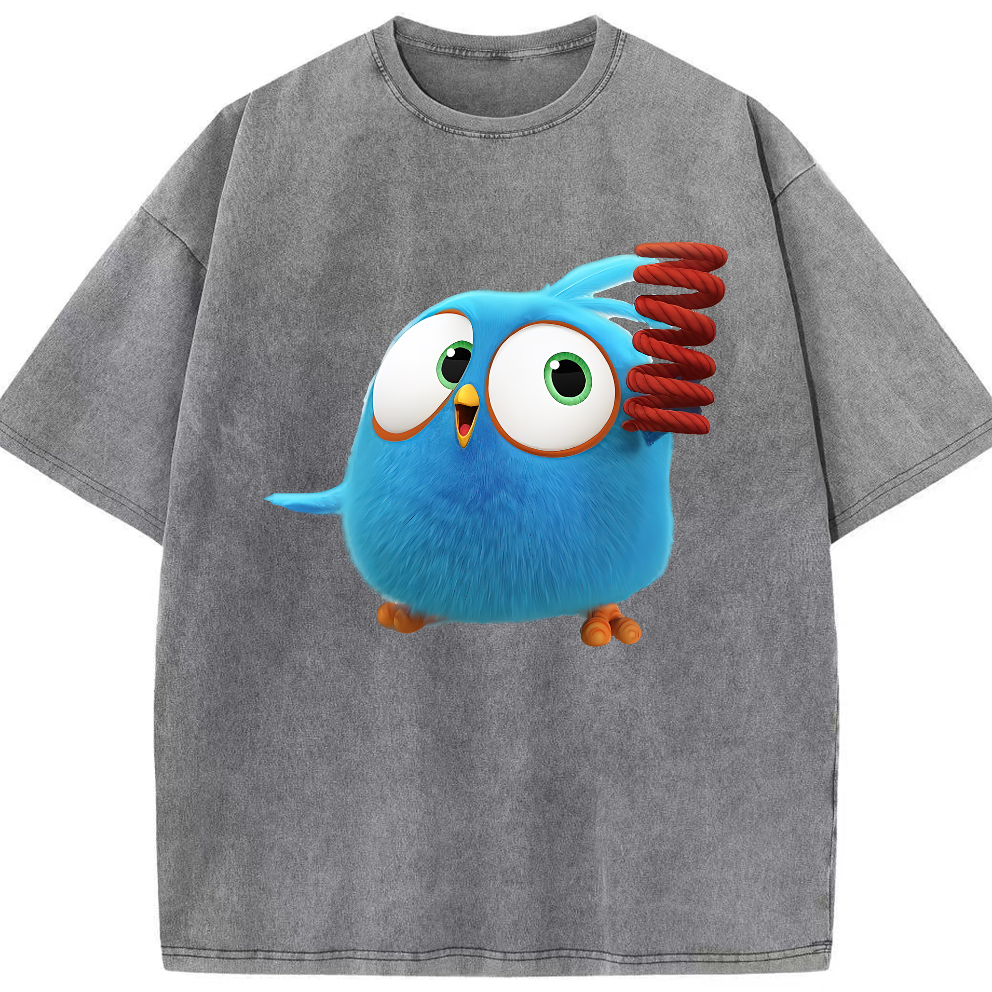 （画像用） Angry Birds アングリーバード 綿100% ヴィンテージ風 半袖Tシャツ（フロントプリント）