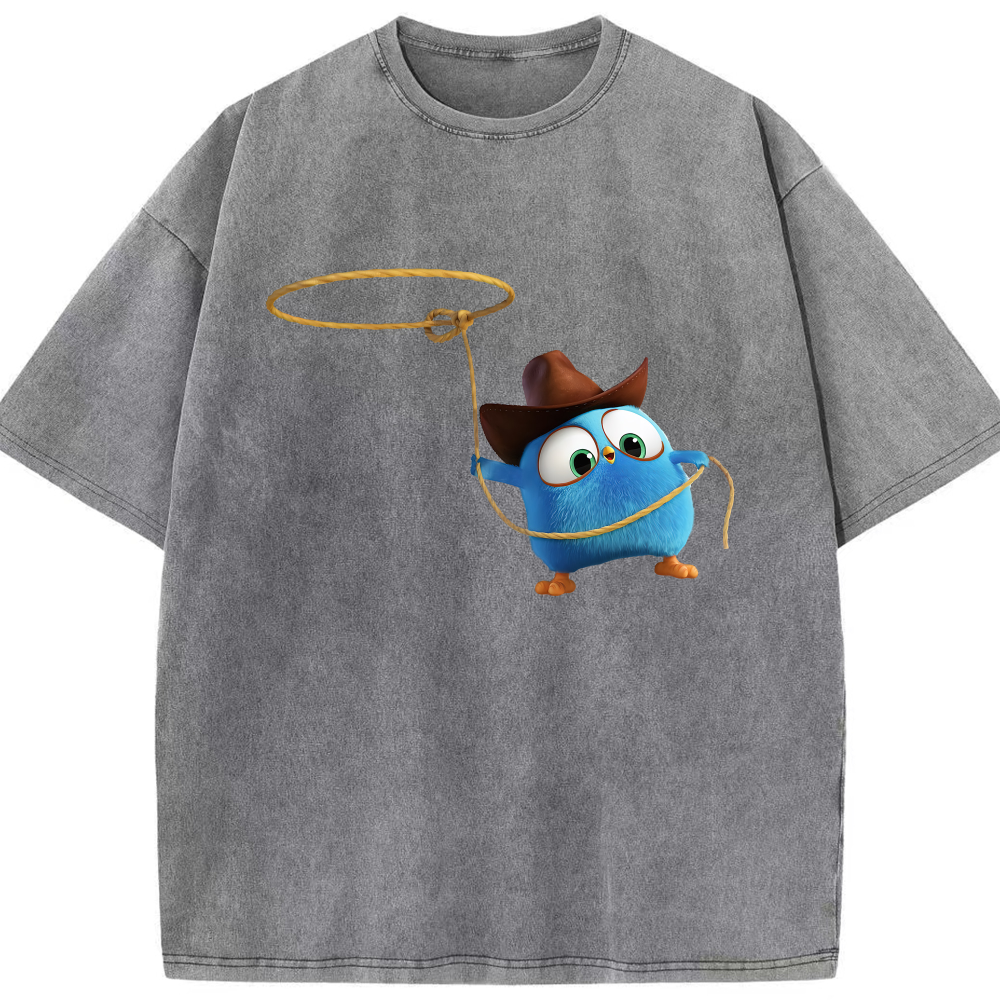 （画像用） Angry Birds アングリーバード 綿100% ヴィンテージ風 半袖Tシャツ（フロントプリント）
