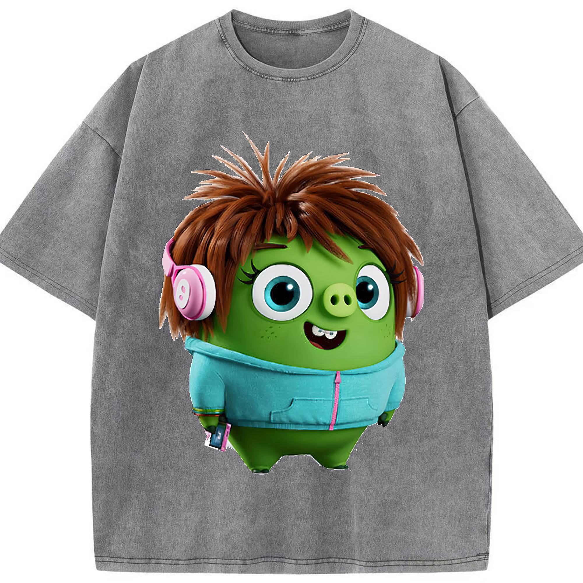 （画像用） Angry Birds アングリーバード 綿100% ヴィンテージ風 半袖Tシャツ（フロントプリント）