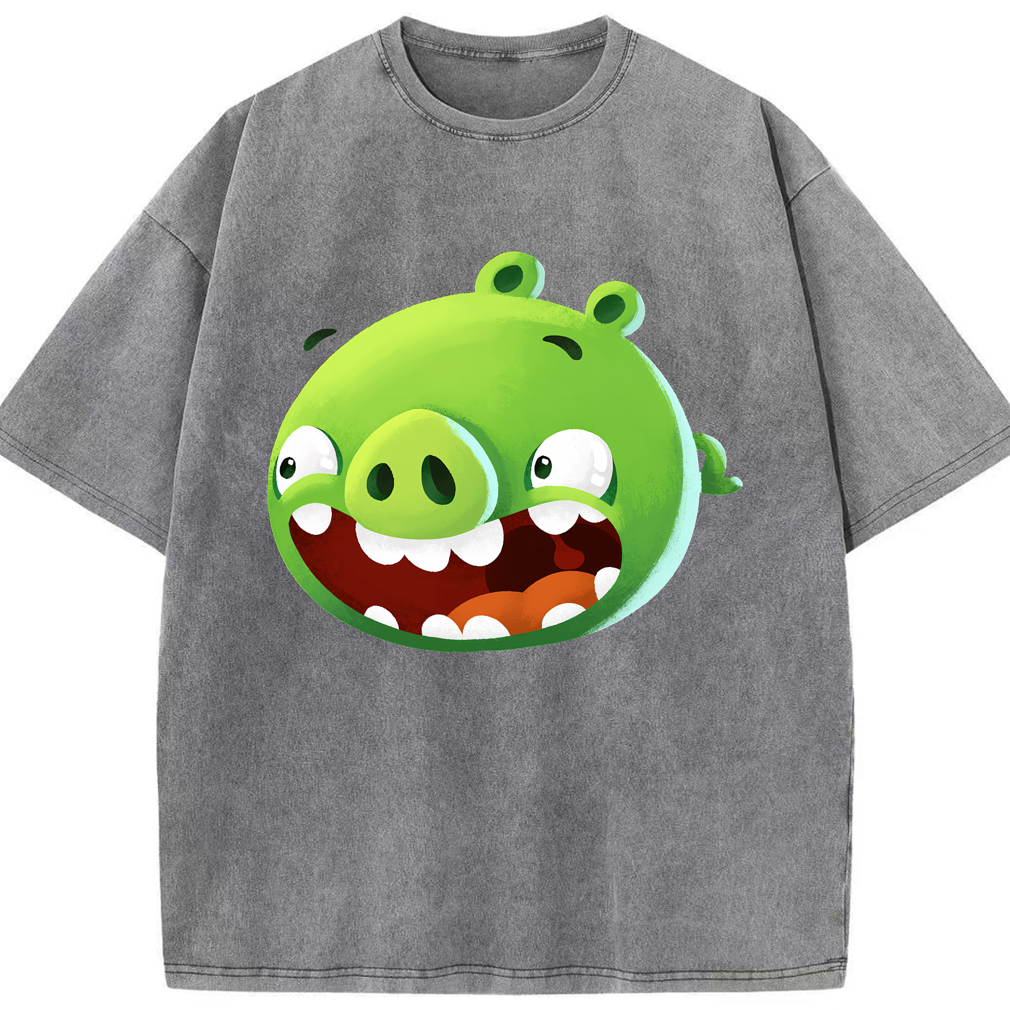 （画像用） Angry Birds アングリーバード 綿100% ヴィンテージ風 半袖Tシャツ（フロントプリント）