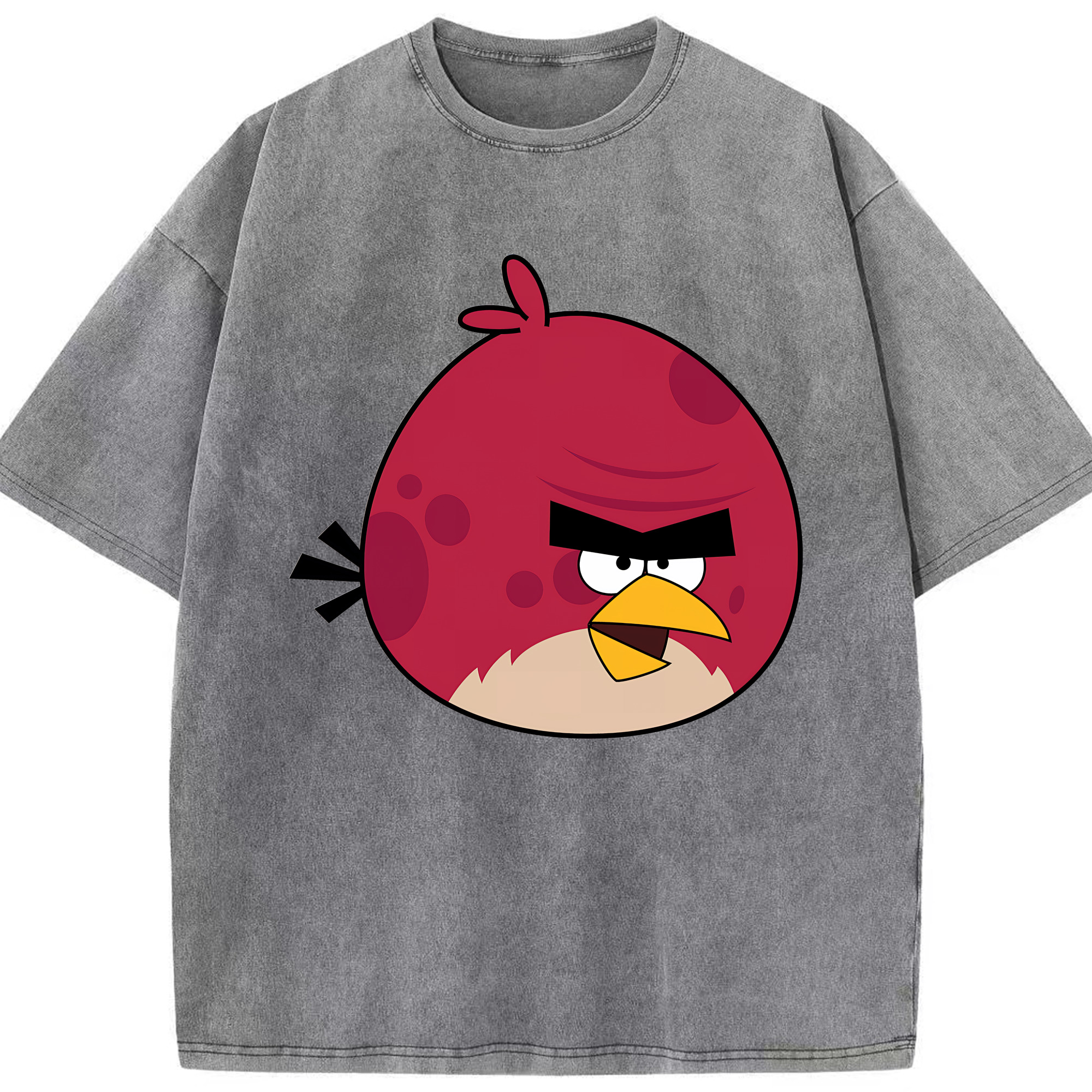 （画像用） Angry Birds アングリーバード 綿100% ヴィンテージ風 半袖Tシャツ（フロントプリント）