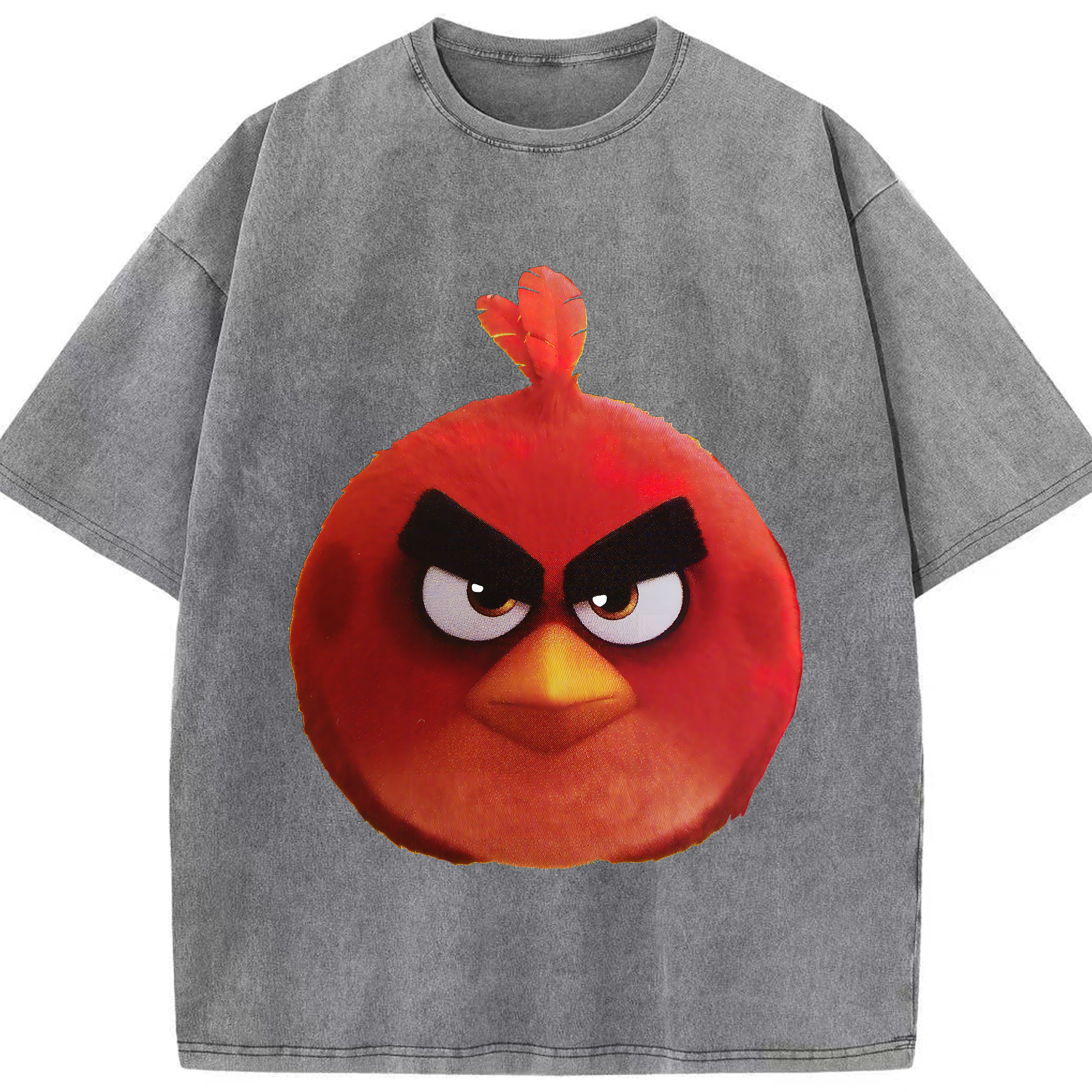 （画像用） Angry Birds アングリーバード 綿100% ヴィンテージ風 半袖Tシャツ（フロントプリント）