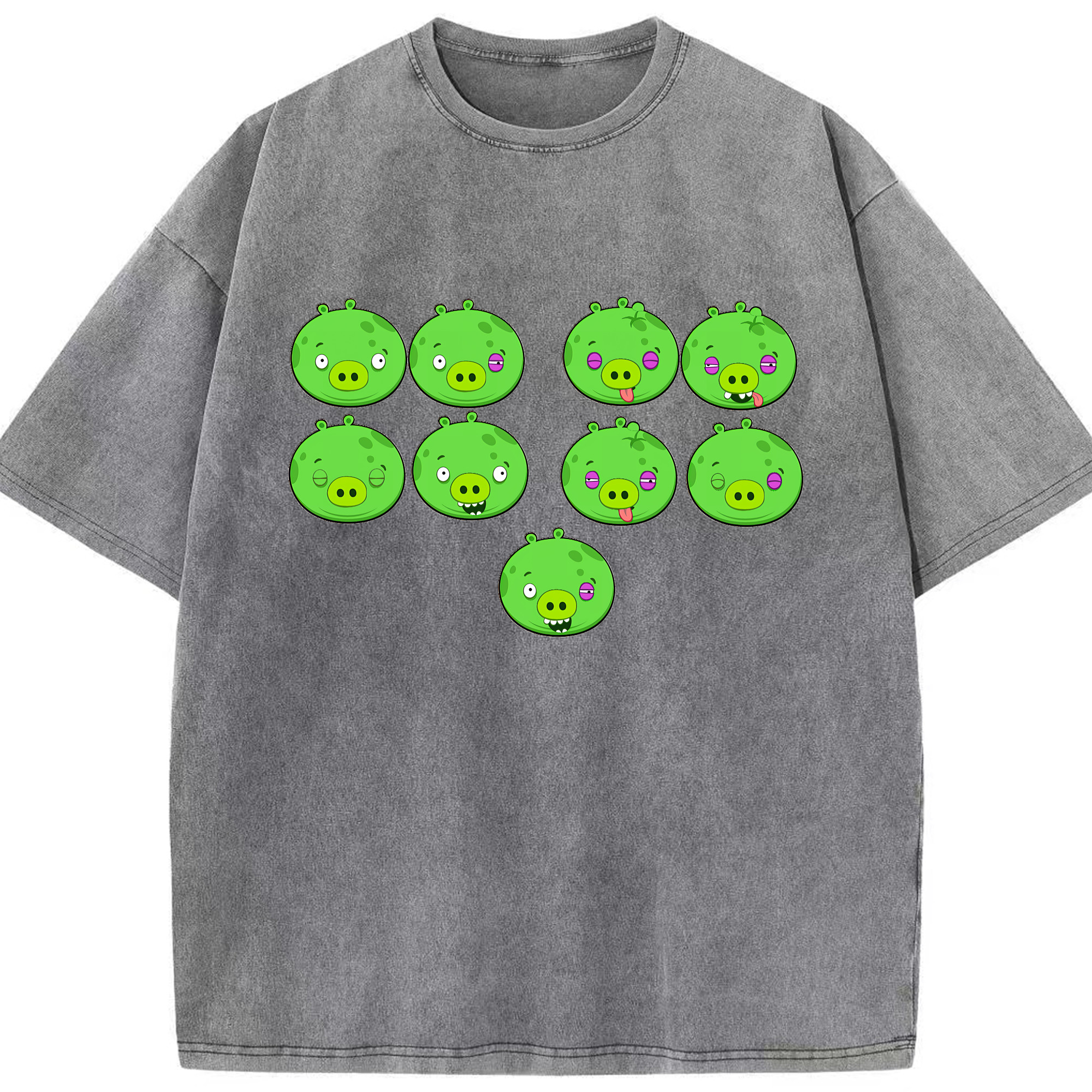 （画像用） Angry Birds アングリーバード 綿100% ヴィンテージ風 半袖Tシャツ（フロントプリント）