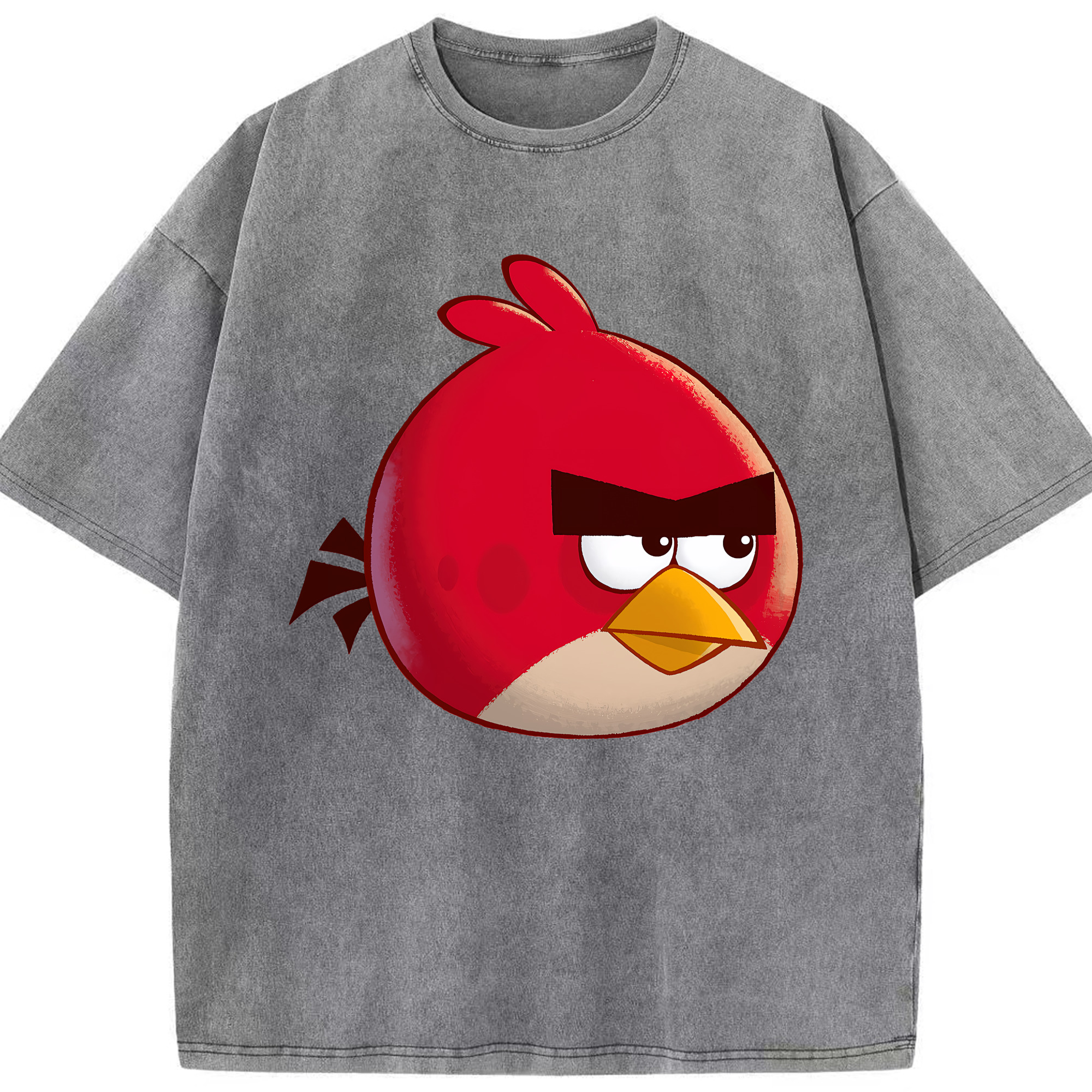 （画像用） Angry Birds アングリーバード 綿100% ヴィンテージ風 半袖Tシャツ（フロントプリント）