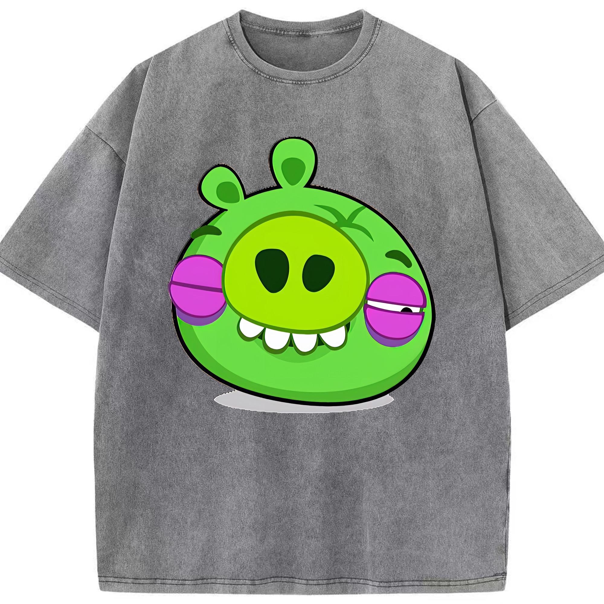 （画像用） Angry Birds アングリーバード 綿100% ヴィンテージ風 半袖Tシャツ（フロントプリント）