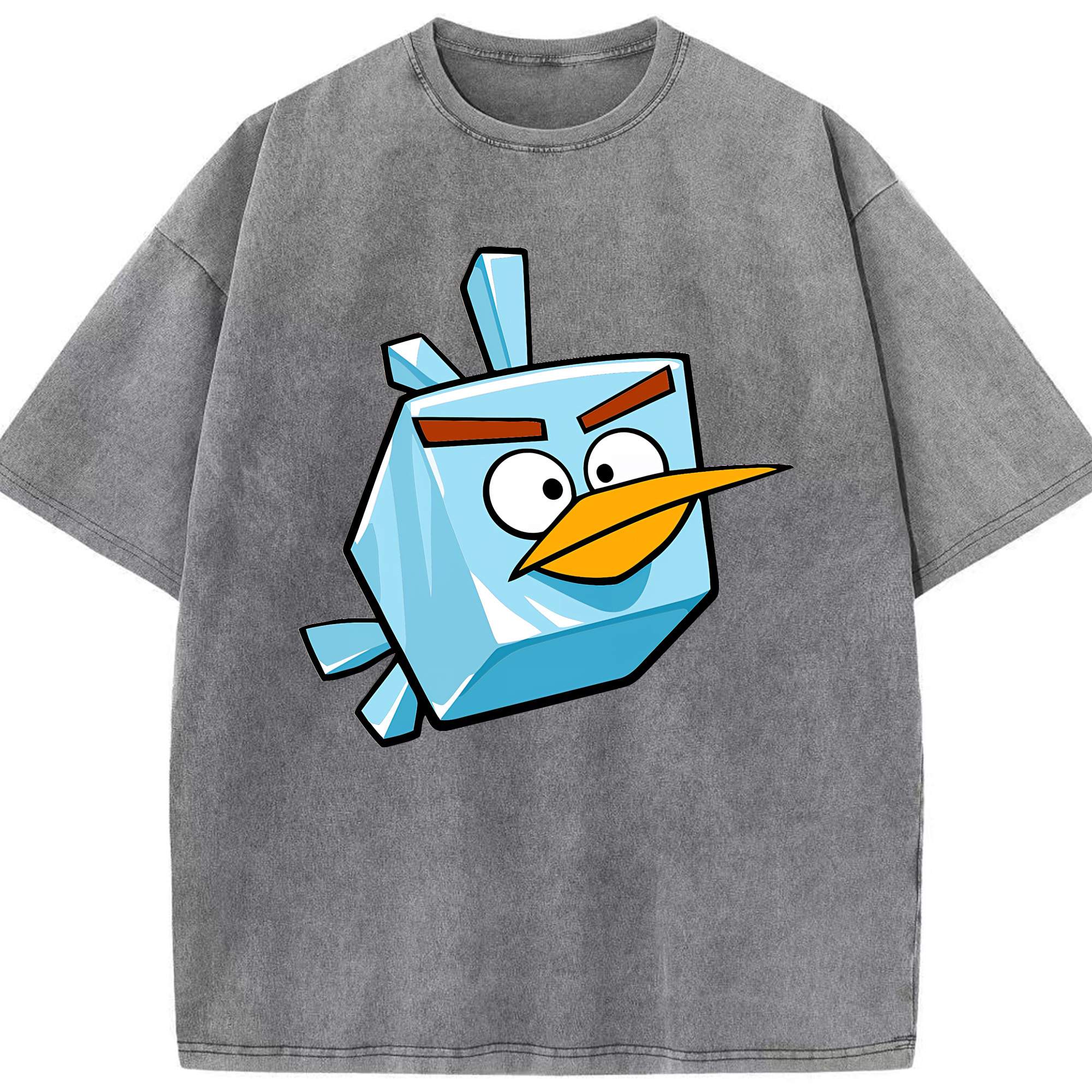 （画像用） Angry Birds アングリーバード 綿100% ヴィンテージ風 半袖Tシャツ（フロントプリント）