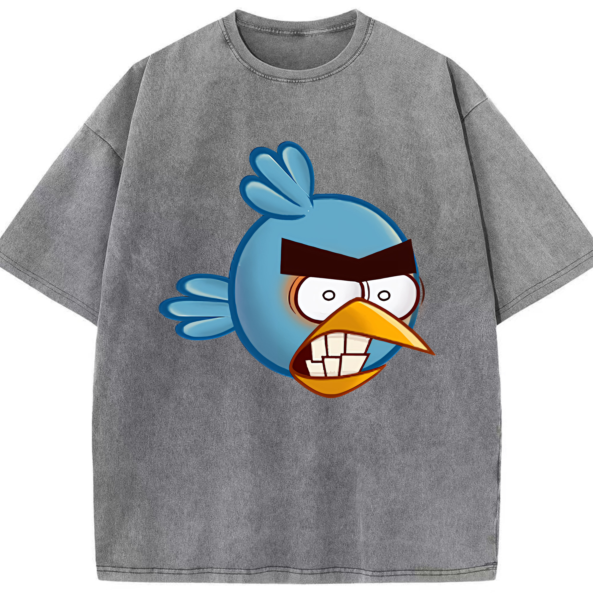 （画像用） Angry Birds アングリーバード 綿100% ヴィンテージ風 半袖Tシャツ（フロントプリント）