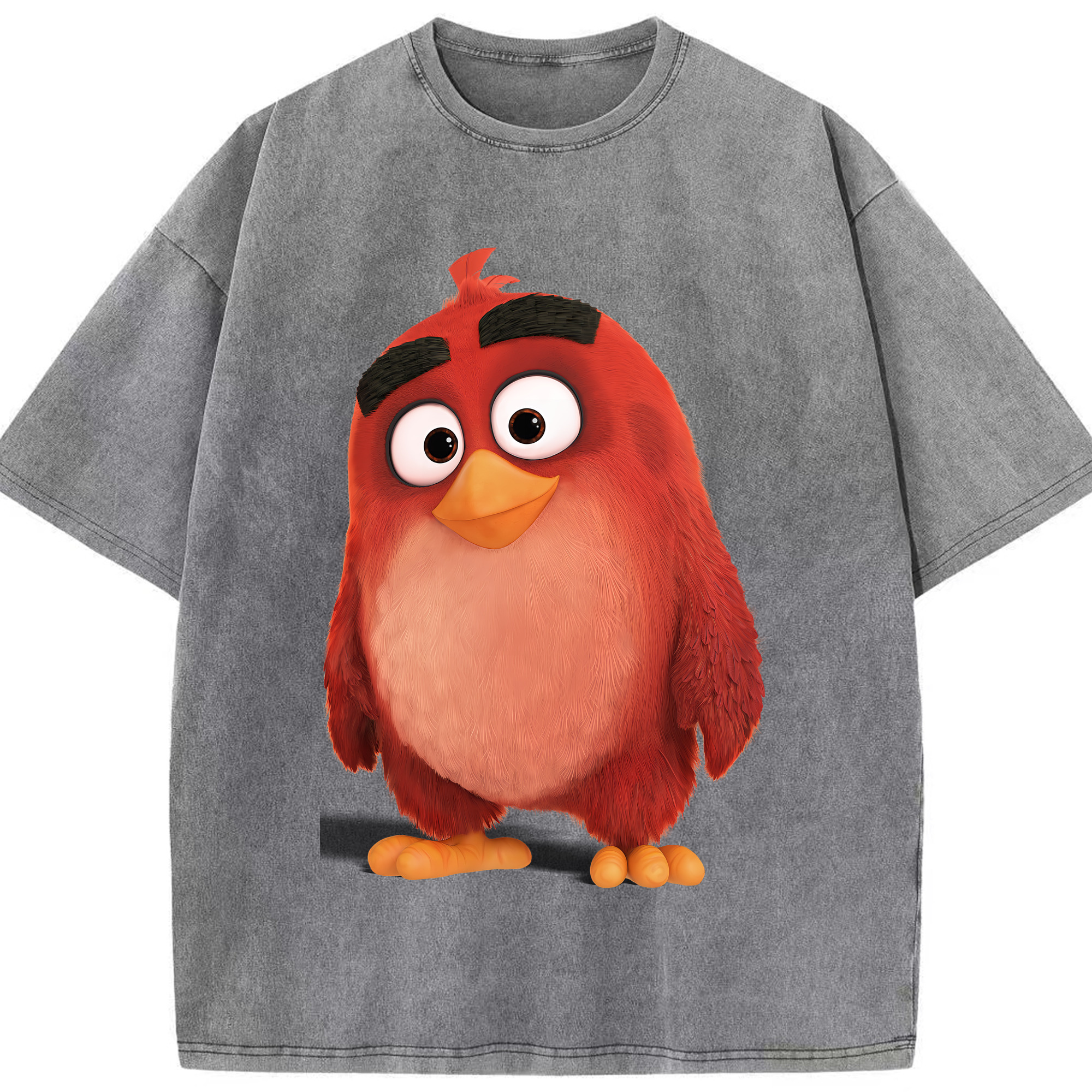 （画像用） Angry Birds アングリーバード 綿100% ヴィンテージ風 半袖Tシャツ（フロントプリント）
