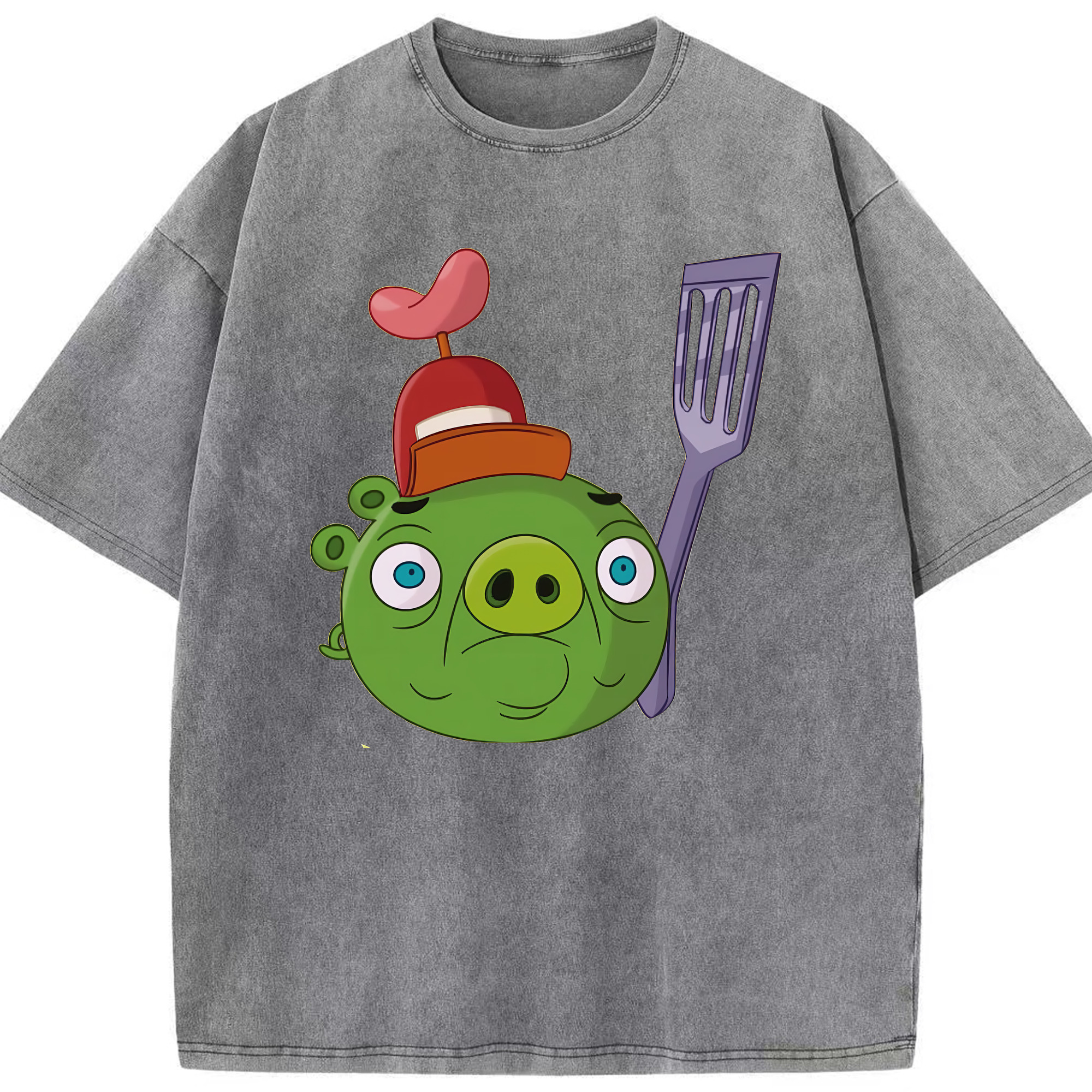 （画像用） Angry Birds アングリーバード 綿100% ヴィンテージ風 半袖Tシャツ（フロントプリント）