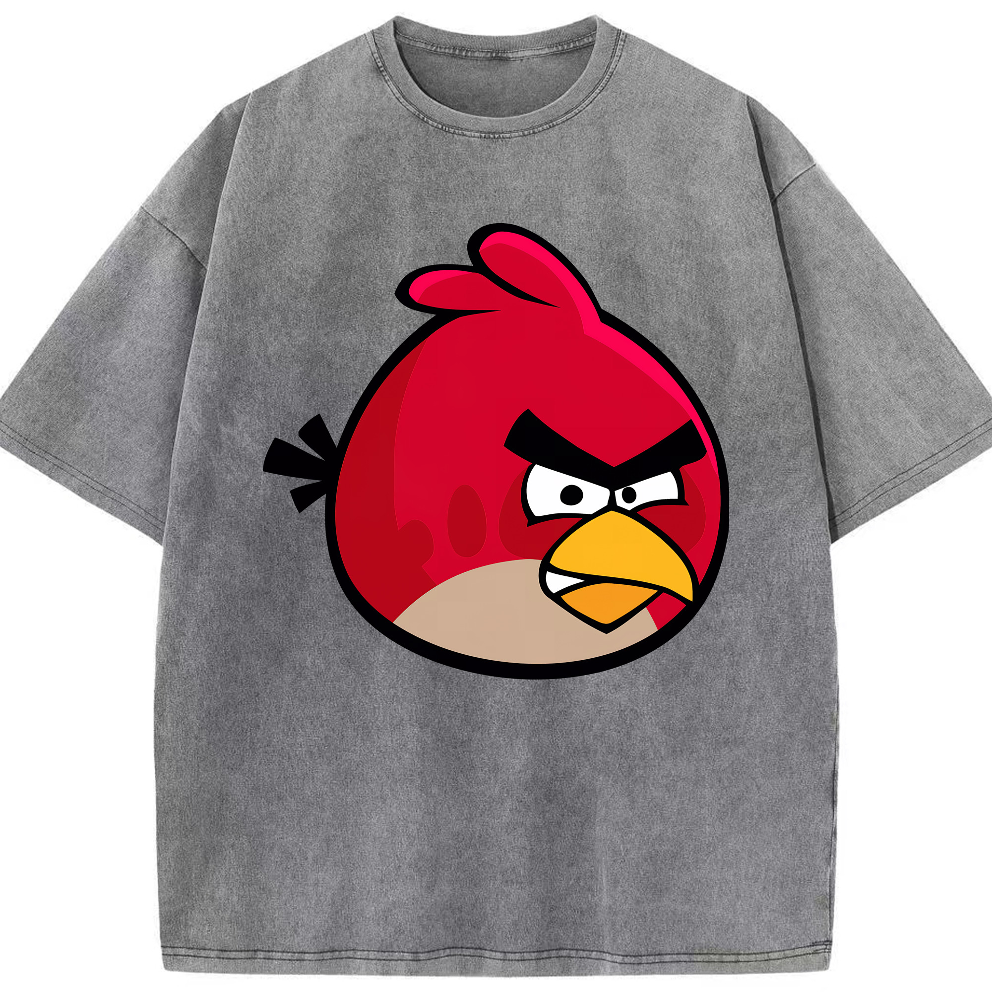 （画像用） Angry Birds アングリーバード 綿100% ヴィンテージ風 半袖Tシャツ（フロントプリント）