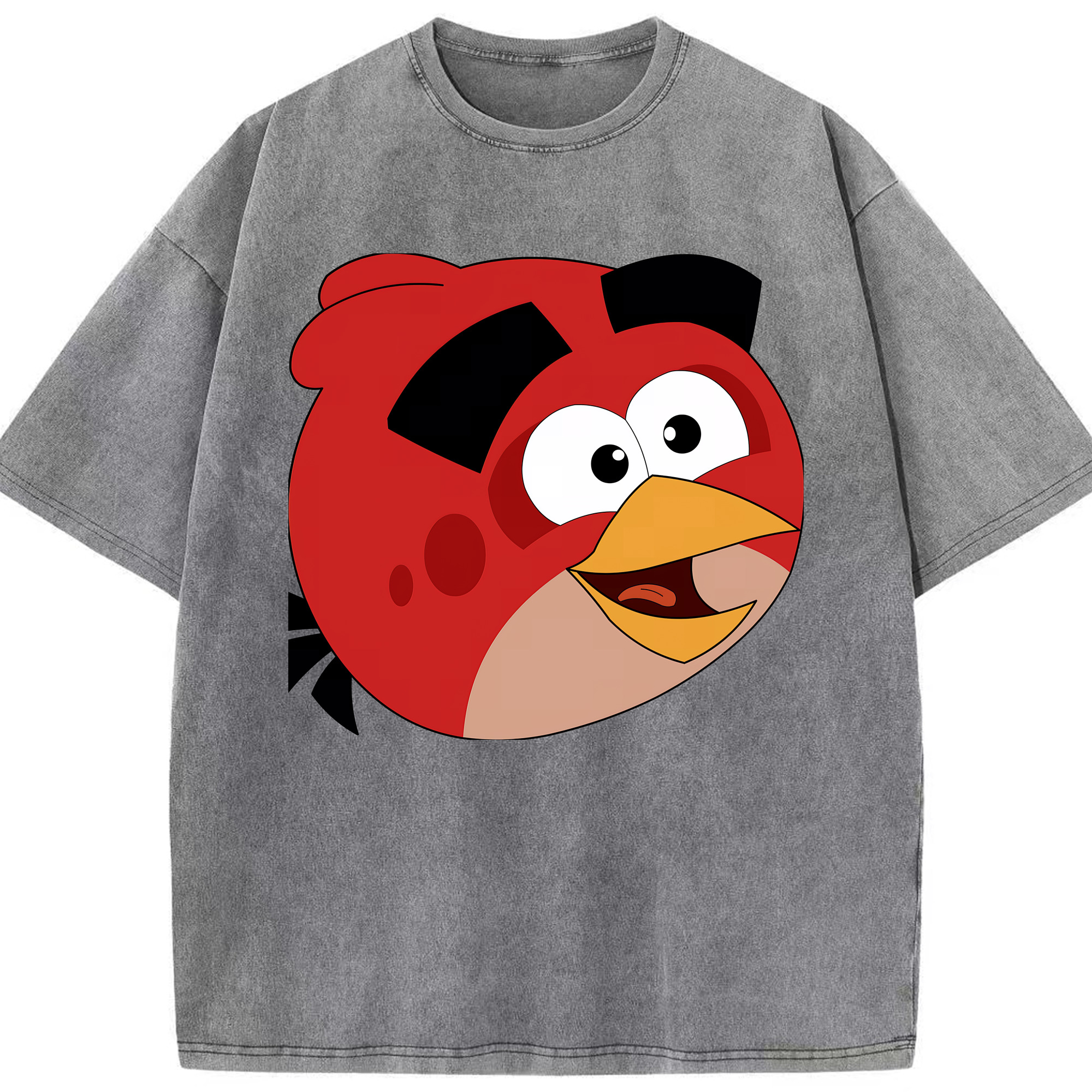 （画像用） Angry Birds アングリーバード 綿100% ヴィンテージ風 半袖Tシャツ（フロントプリント）