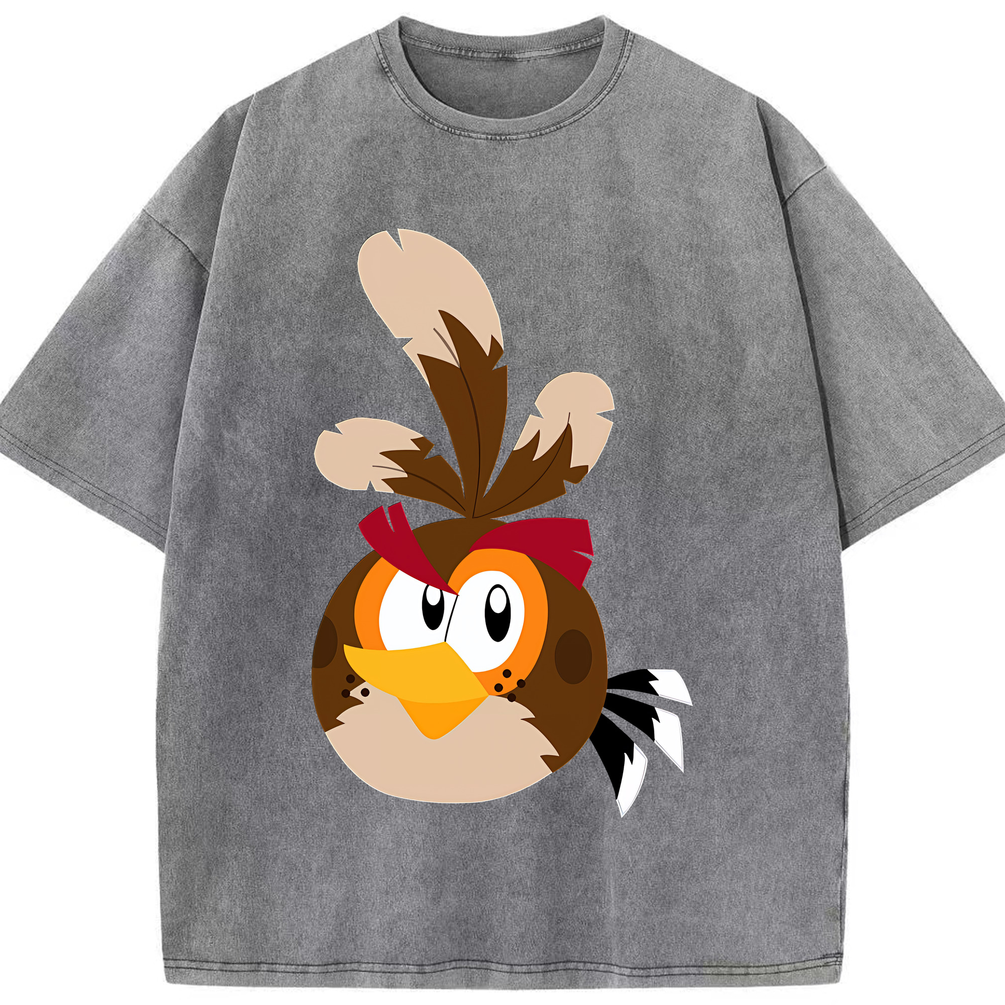 （画像用） Angry Birds アングリーバード 綿100% ヴィンテージ風 半袖Tシャツ（フロントプリント）