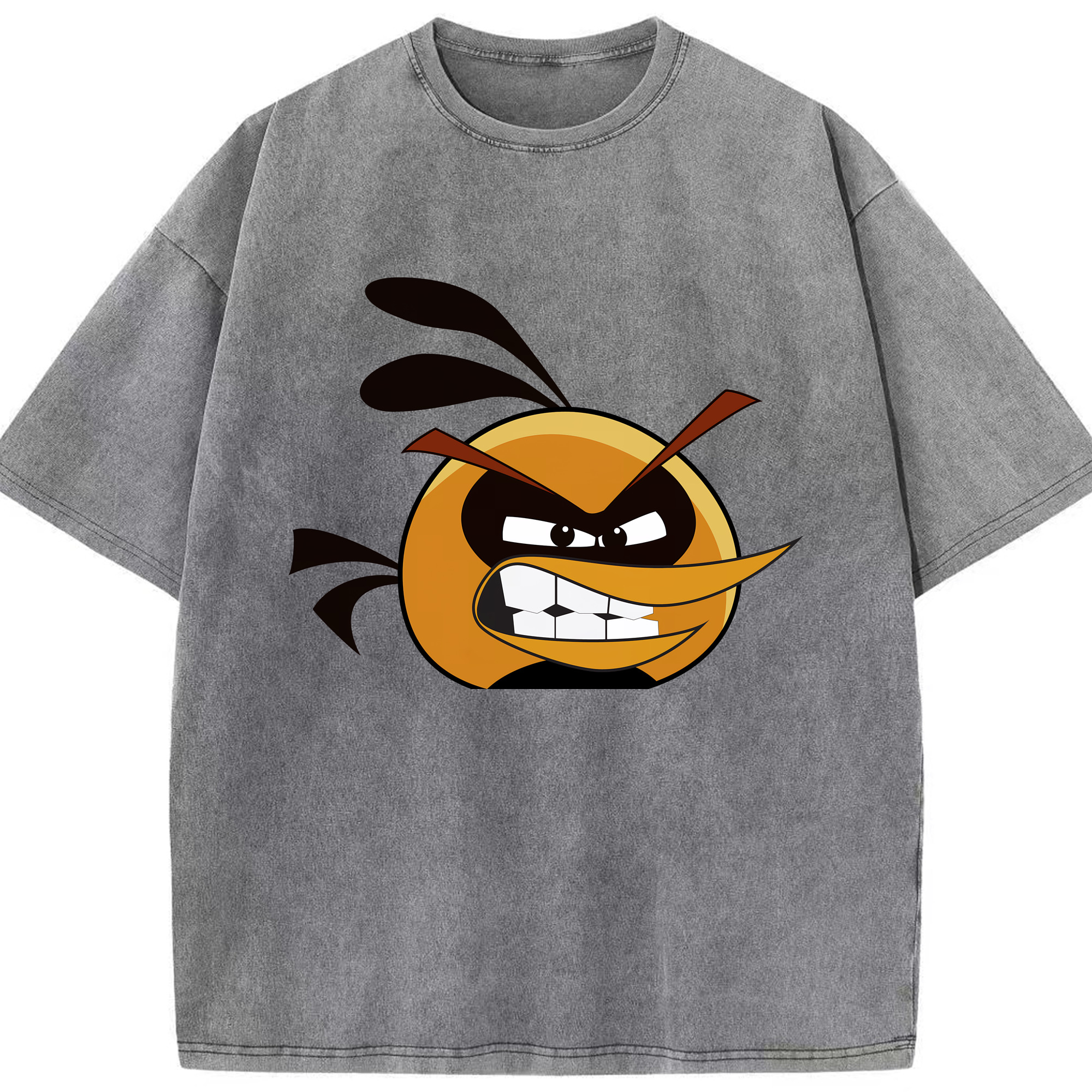 （画像用） Angry Birds アングリーバード 綿100% ヴィンテージ風 半袖Tシャツ（フロントプリント）