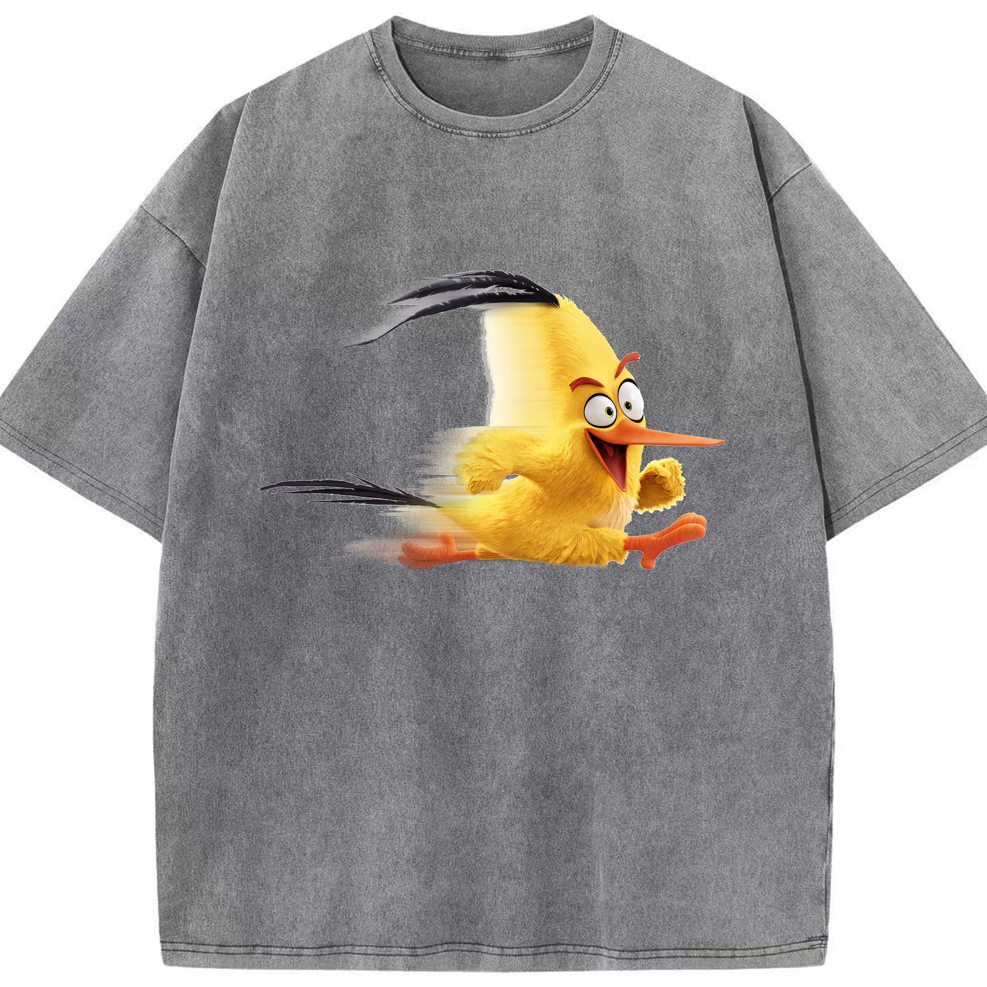（画像用） Angry Birds アングリーバード 綿100% ヴィンテージ風 半袖Tシャツ（フロントプリント）