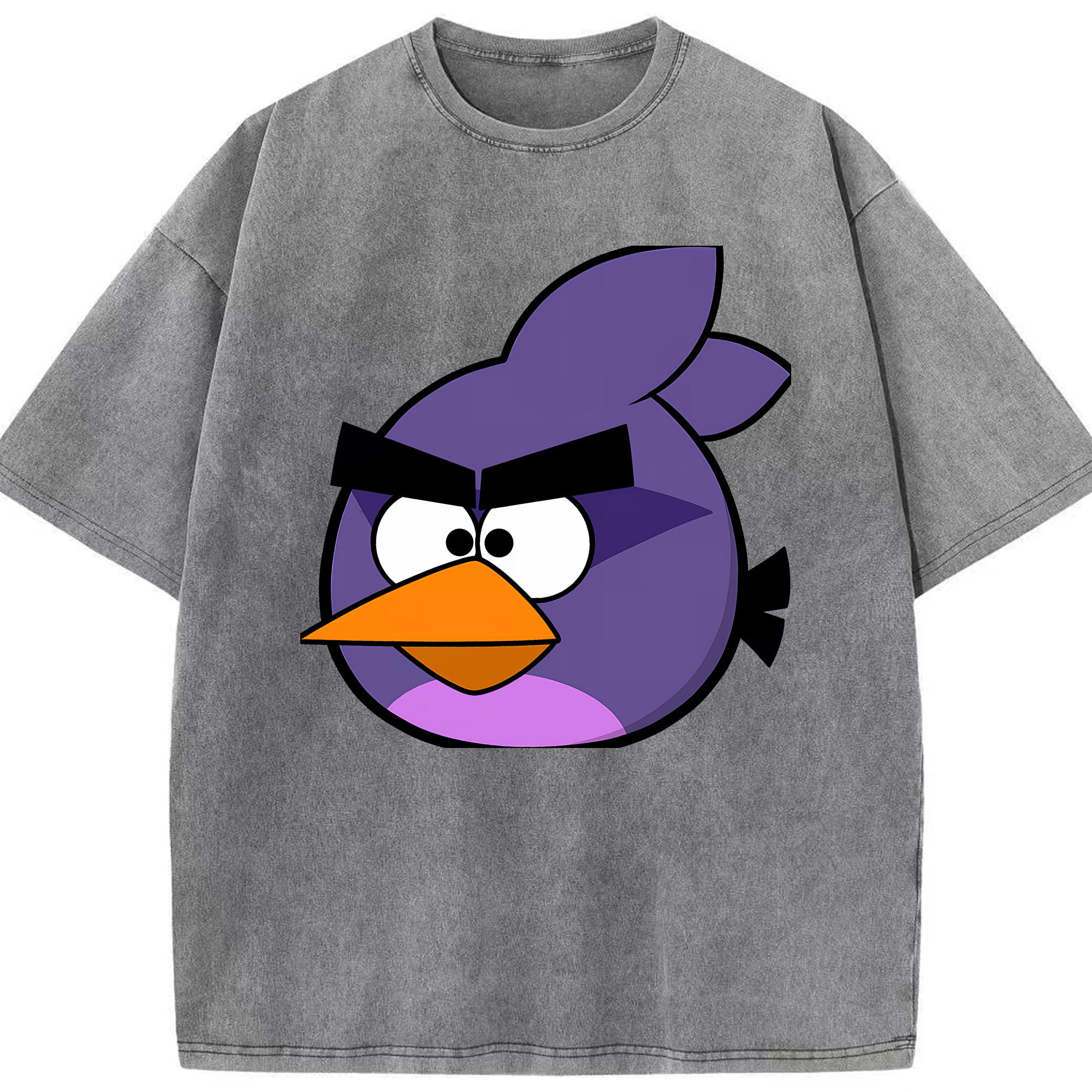 （画像用） Angry Birds アングリーバード 綿100% ヴィンテージ風 半袖Tシャツ（フロントプリント）
