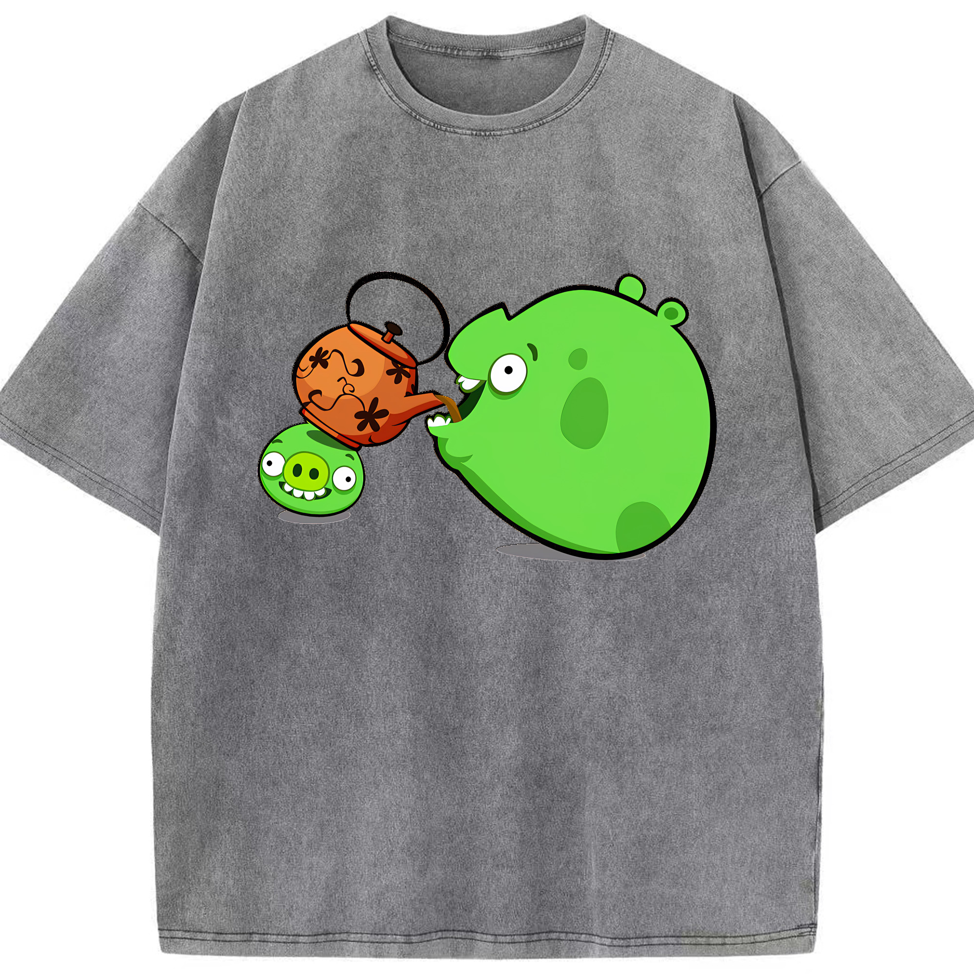 （画像用） Angry Birds アングリーバード 綿100% ヴィンテージ風 半袖Tシャツ（フロントプリント）
