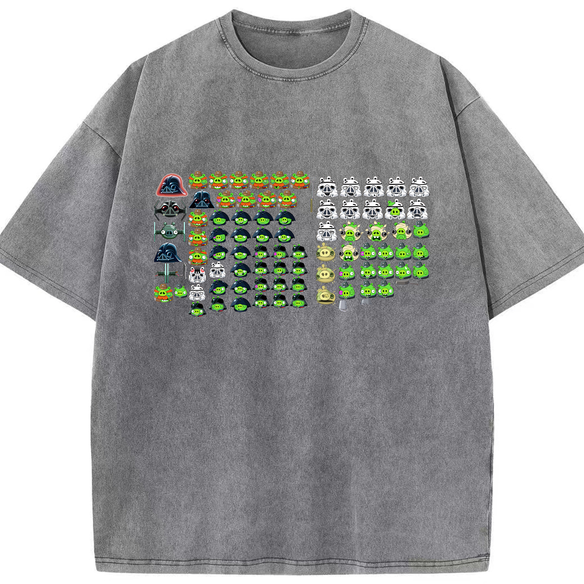 （画像用） Angry Birds アングリーバード 綿100% ヴィンテージ風 半袖Tシャツ（フロントプリント）