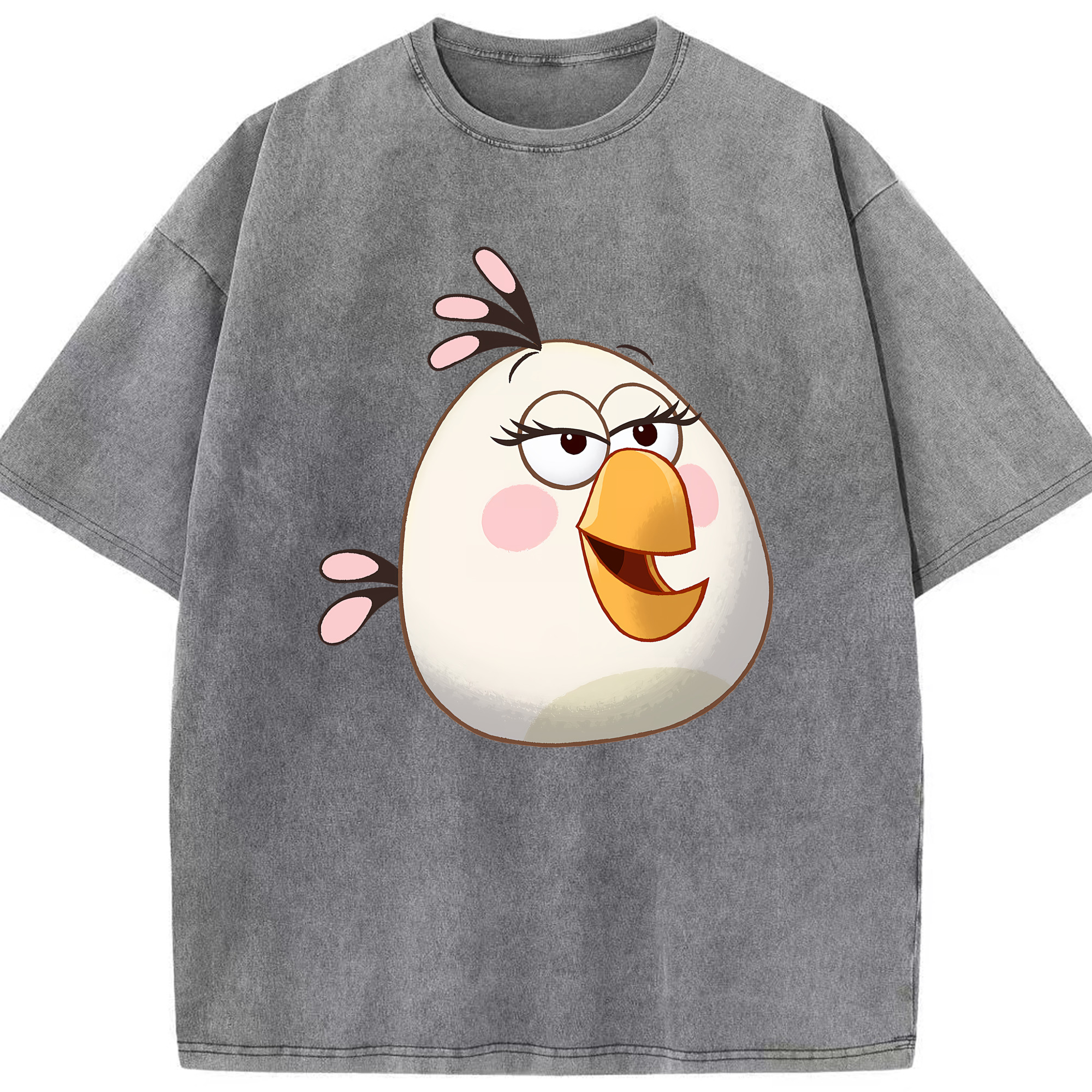 （画像用） Angry Birds アングリーバード 綿100% ヴィンテージ風 半袖Tシャツ（フロントプリント）
