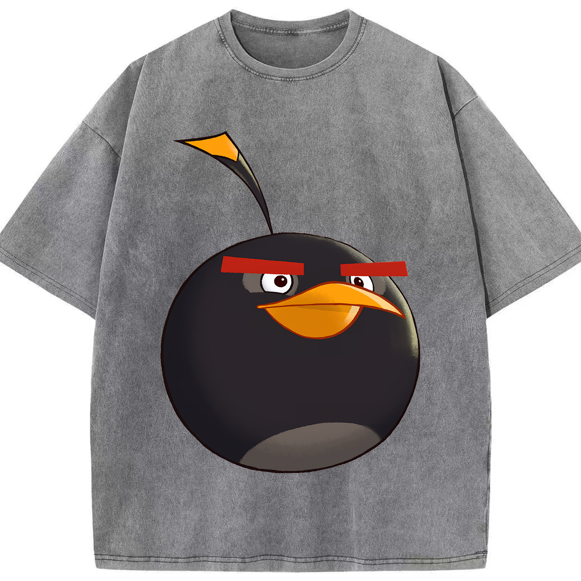 （画像用） Angry Birds アングリーバード 綿100% ヴィンテージ風 半袖Tシャツ（フロントプリント）