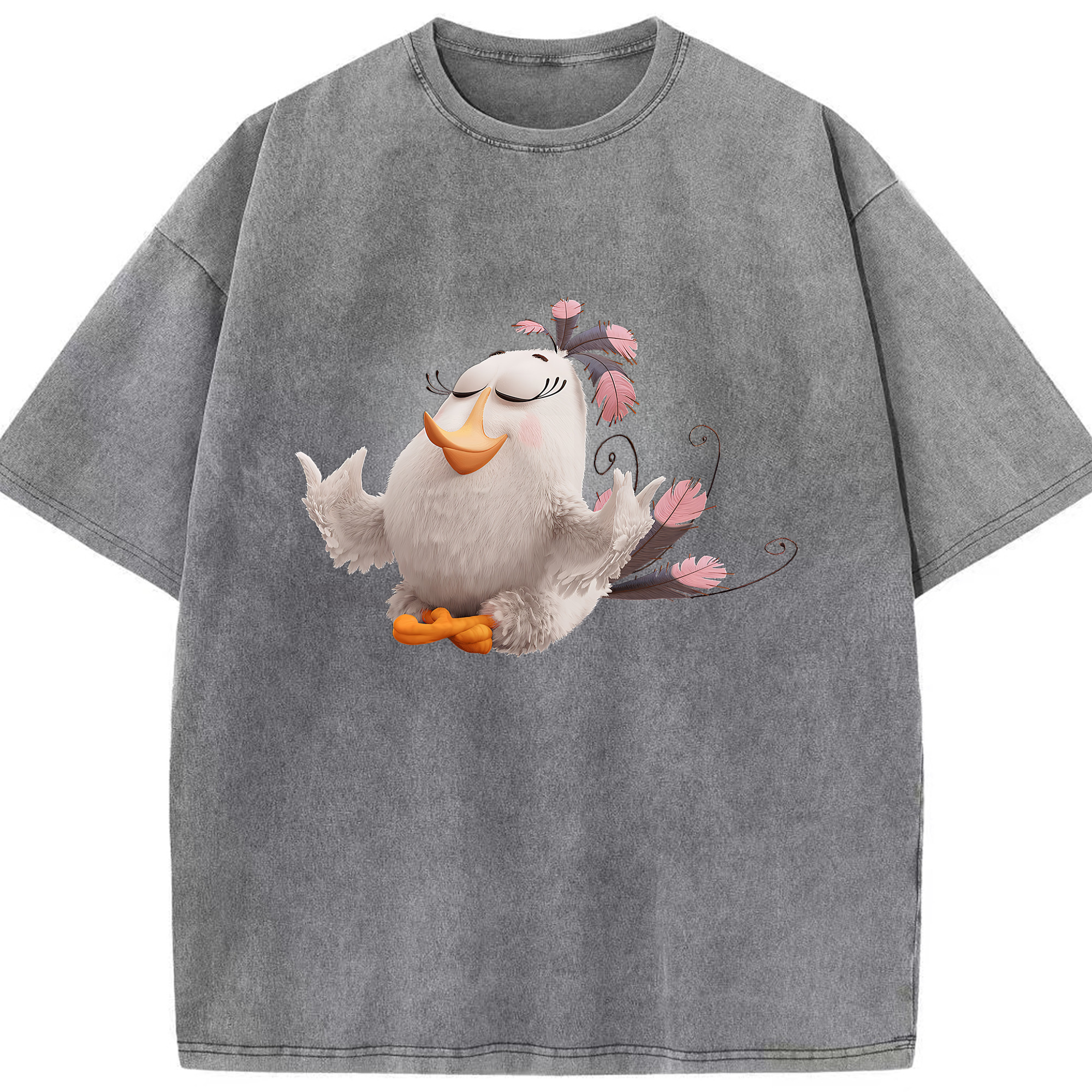 （画像用） Angry Birds アングリーバード 綿100% ヴィンテージ風 半袖Tシャツ（フロントプリント）