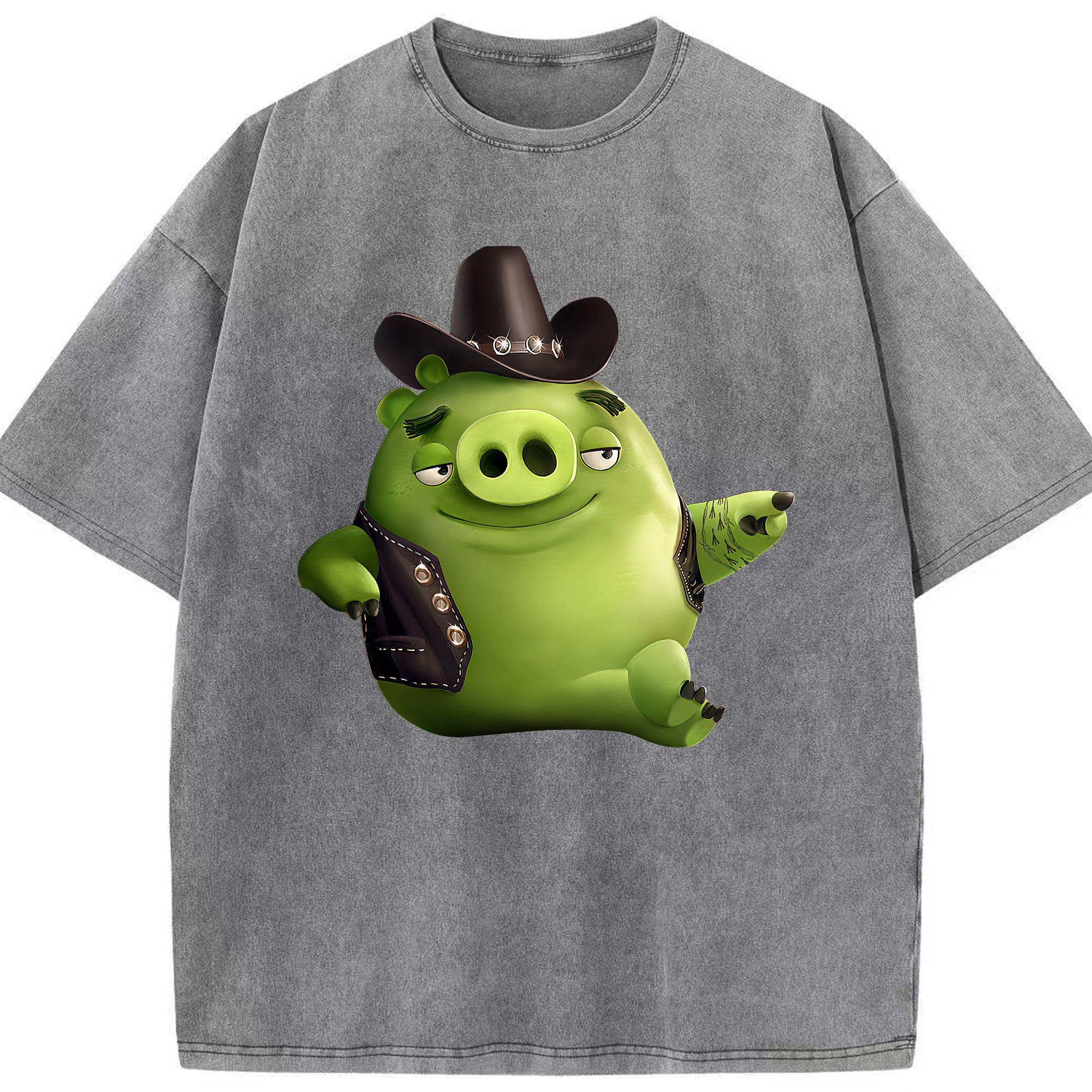 （画像用） Angry Birds アングリーバード 綿100% ヴィンテージ風 半袖Tシャツ（フロントプリント）