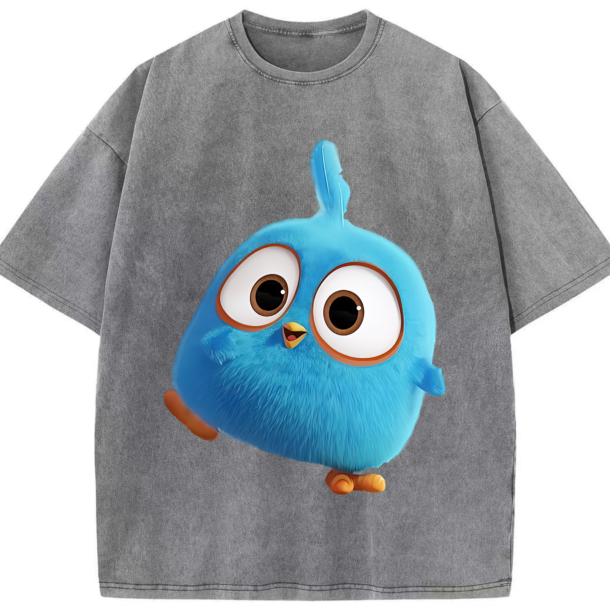 （画像用） Angry Birds アングリーバード 綿100% ヴィンテージ風 半袖Tシャツ（フロントプリント）