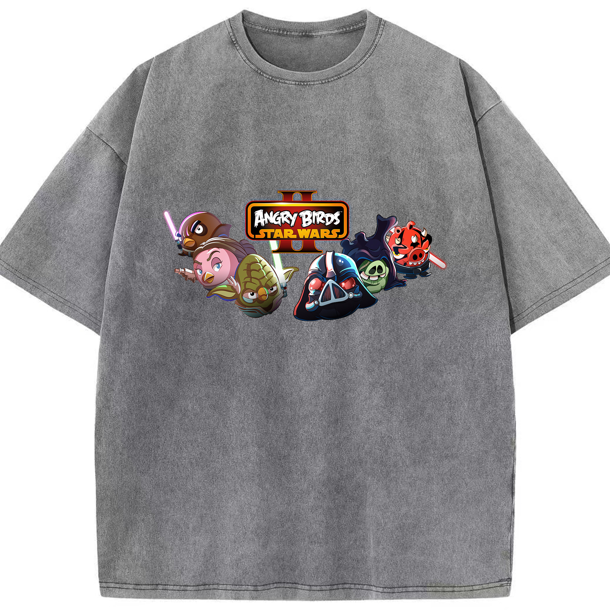 （画像用） Angry Birds アングリーバード 綿100% ヴィンテージ風 半袖Tシャツ（フロントプリント）