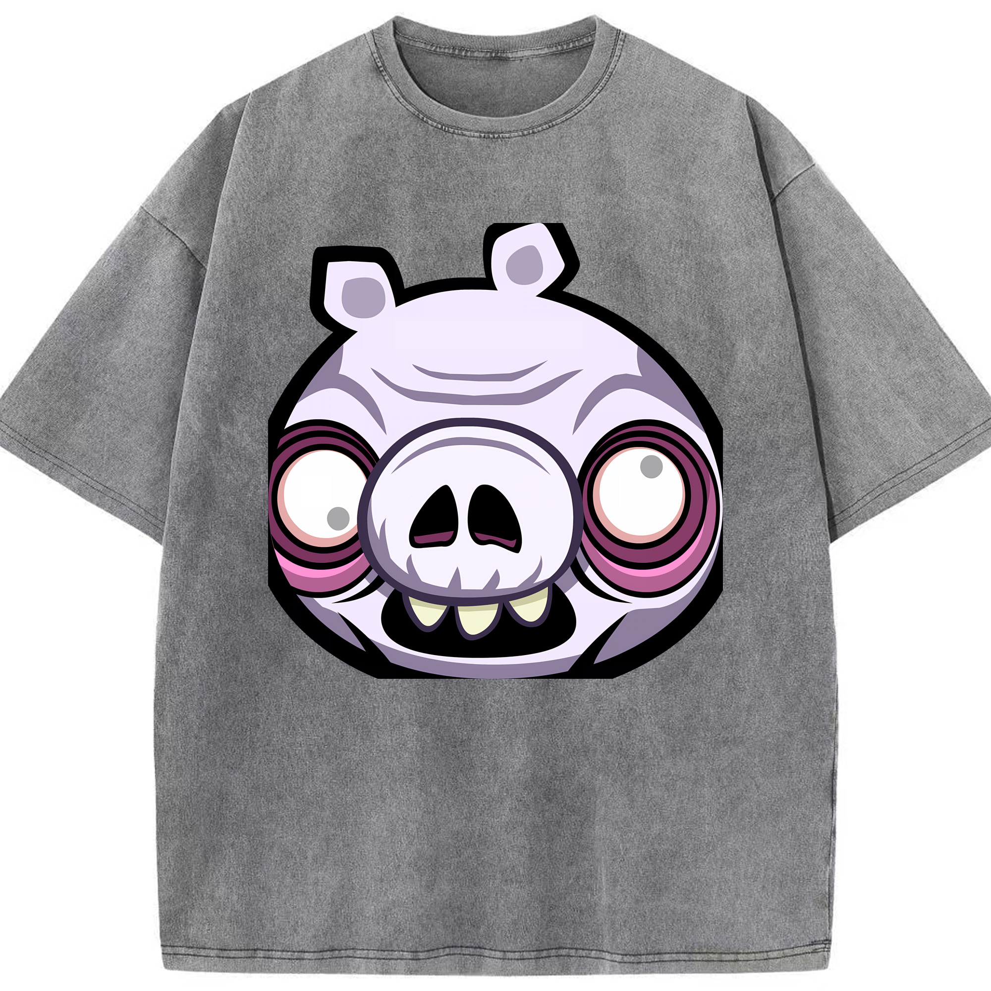 （画像用） Angry Birds アングリーバード 綿100% ヴィンテージ風 半袖Tシャツ（フロントプリント）