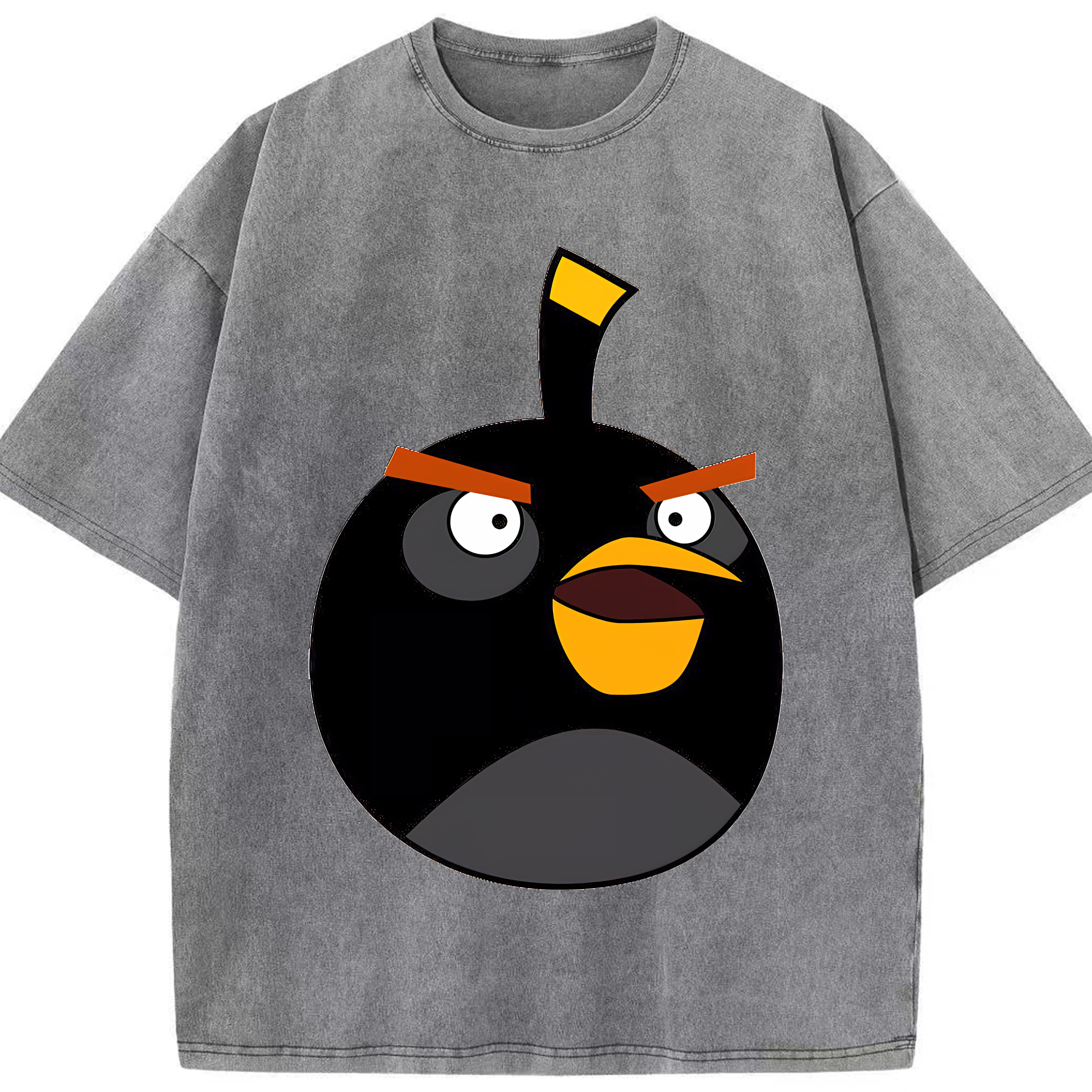 （画像用） Angry Birds アングリーバード 綿100% ヴィンテージ風 半袖Tシャツ（フロントプリント）