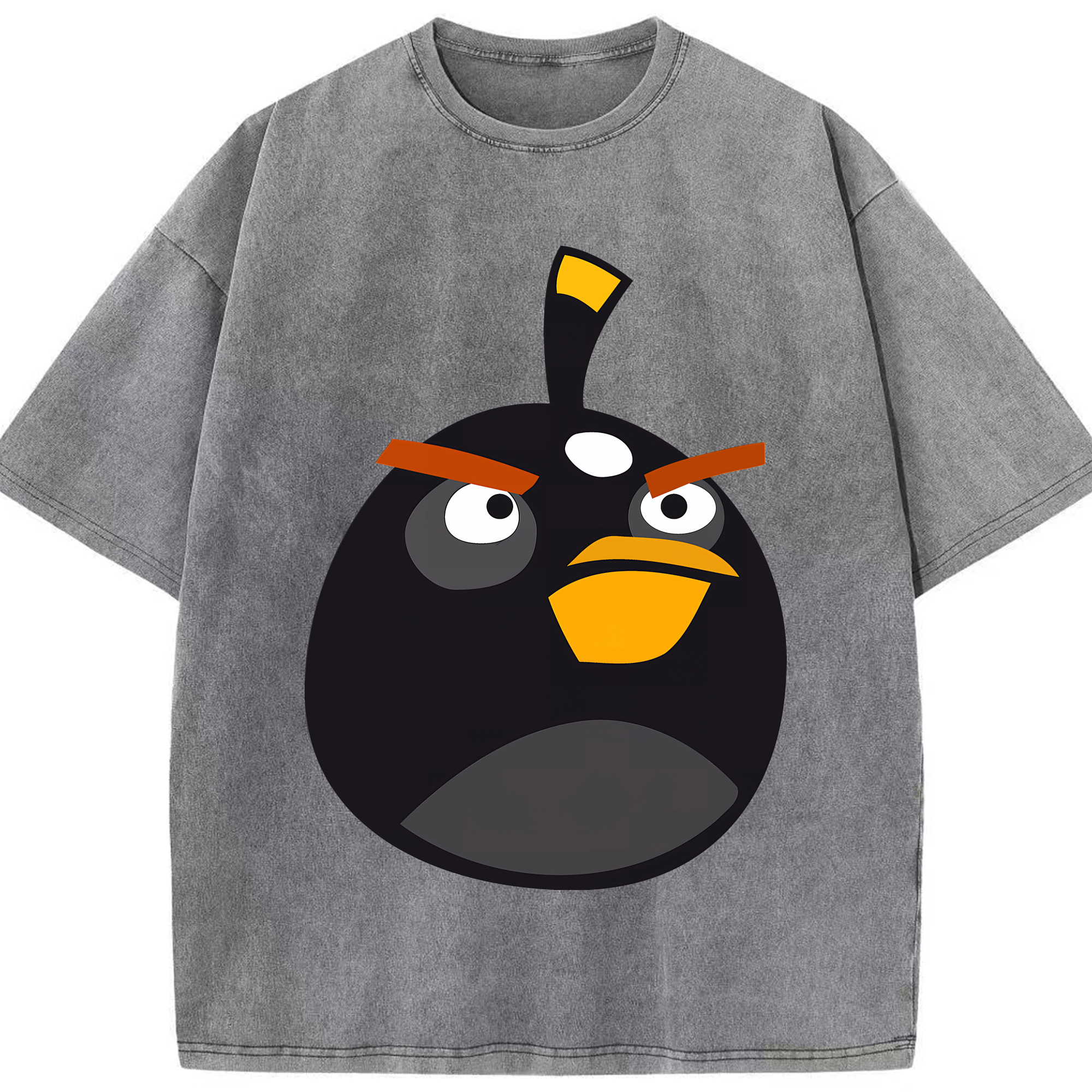 （画像用） Angry Birds アングリーバード 綿100% ヴィンテージ風 半袖Tシャツ（フロントプリント）