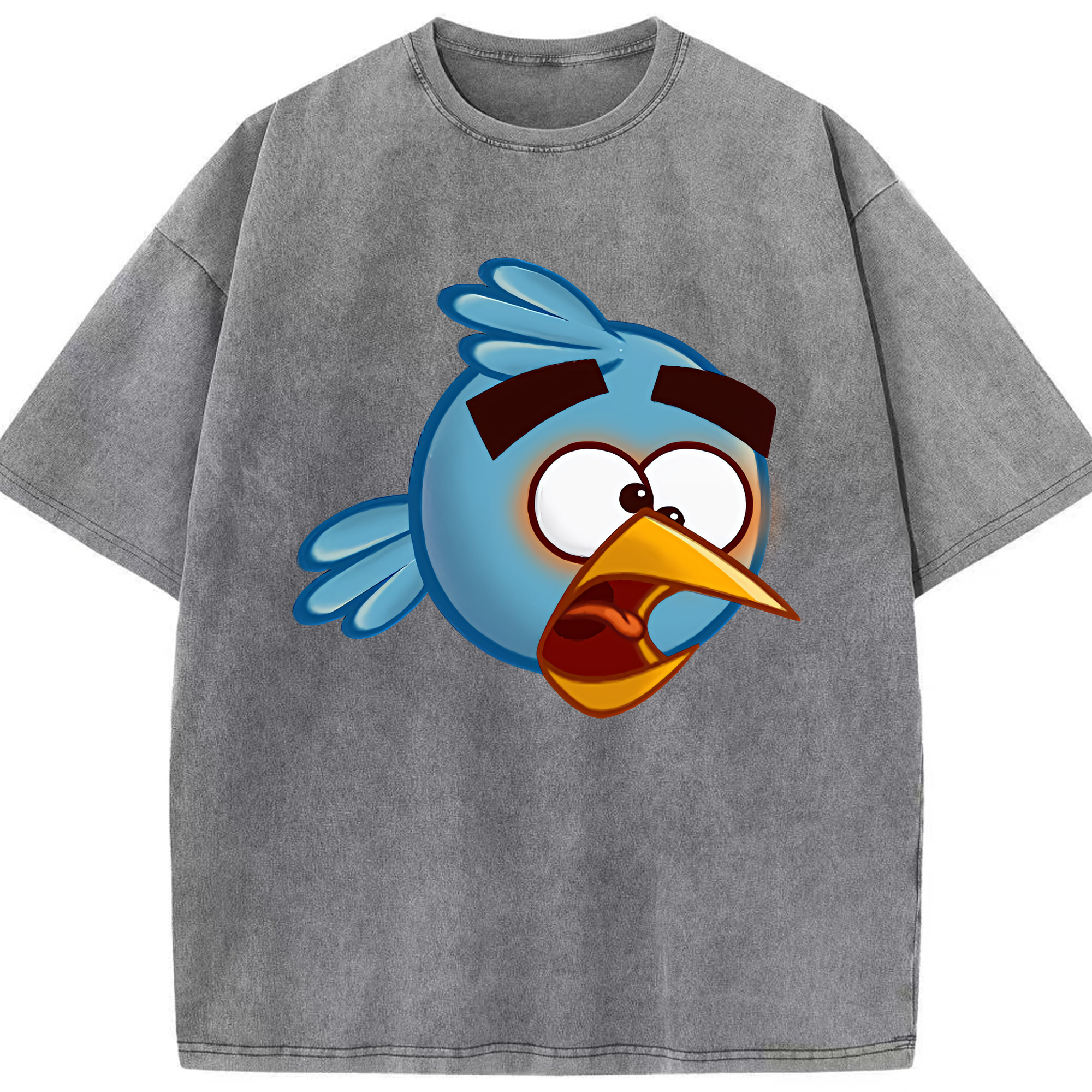（画像用） Angry Birds アングリーバード 綿100% ヴィンテージ風 半袖Tシャツ（フロントプリント）