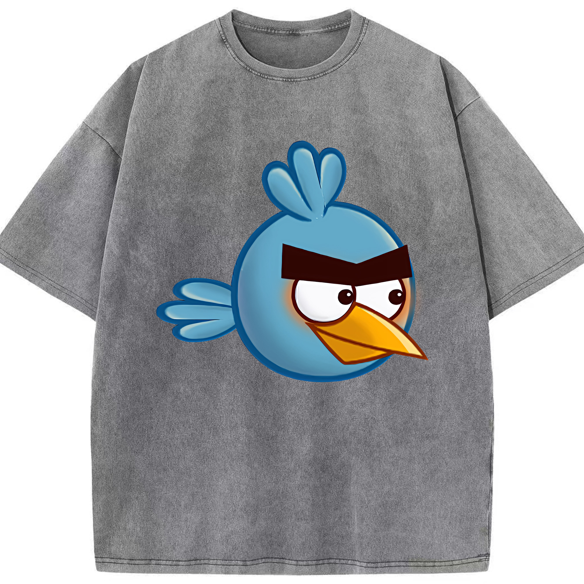 （画像用） Angry Birds アングリーバード 綿100% ヴィンテージ風 半袖Tシャツ（フロントプリント）