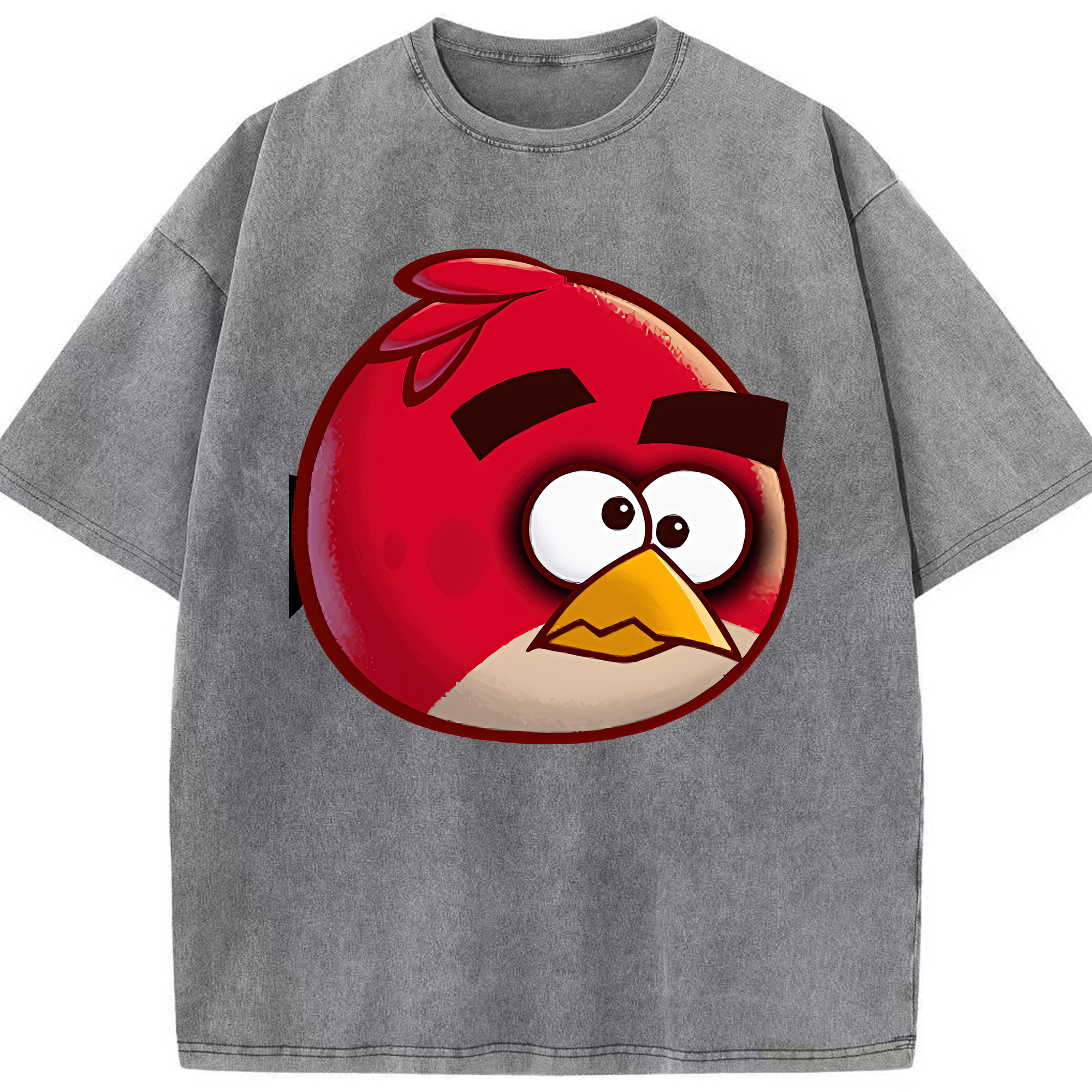 （画像用） Angry Birds アングリーバード 綿100% ヴィンテージ風 半袖Tシャツ（フロントプリント）