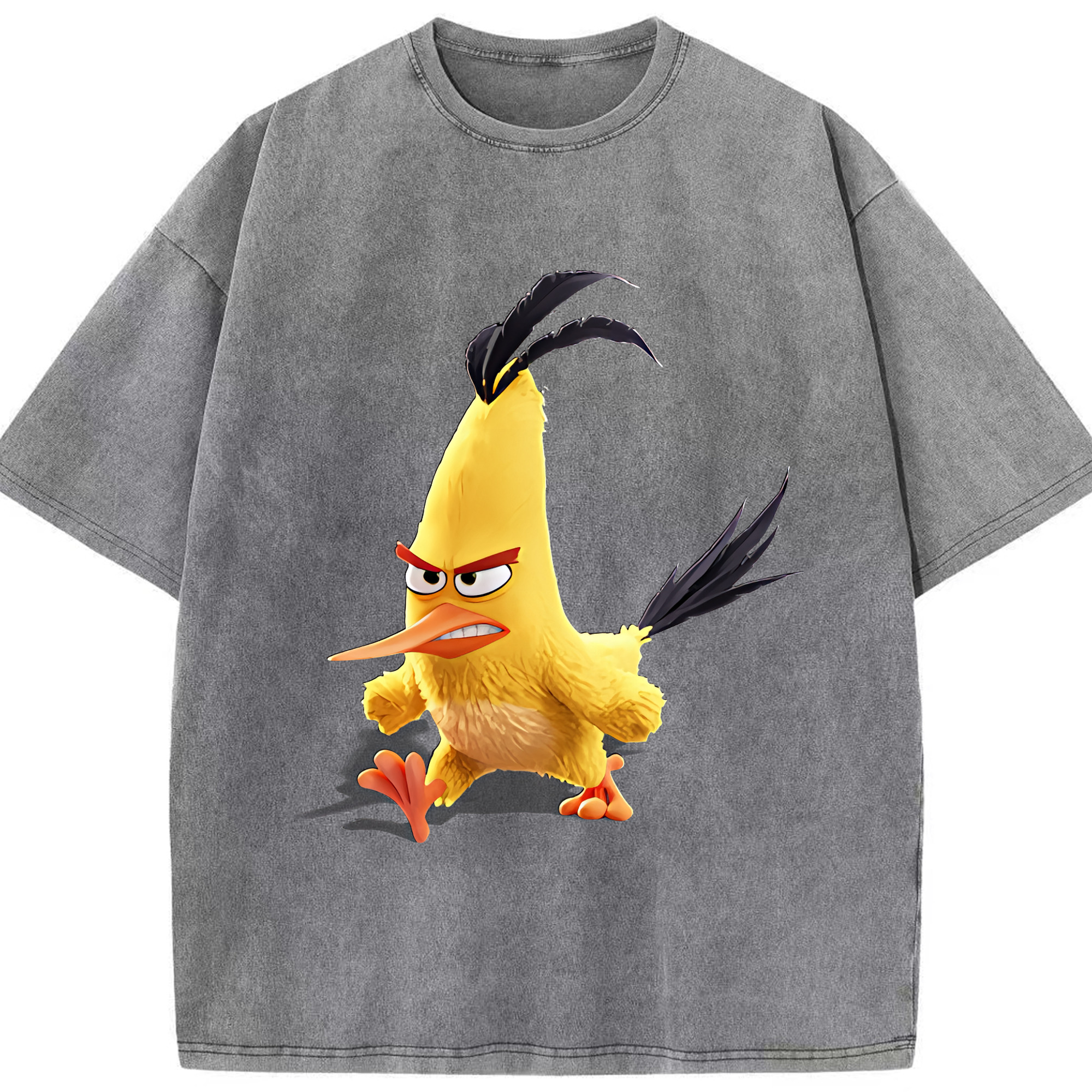 （画像用） Angry Birds アングリーバード 綿100% ヴィンテージ風 半袖Tシャツ（フロントプリント）