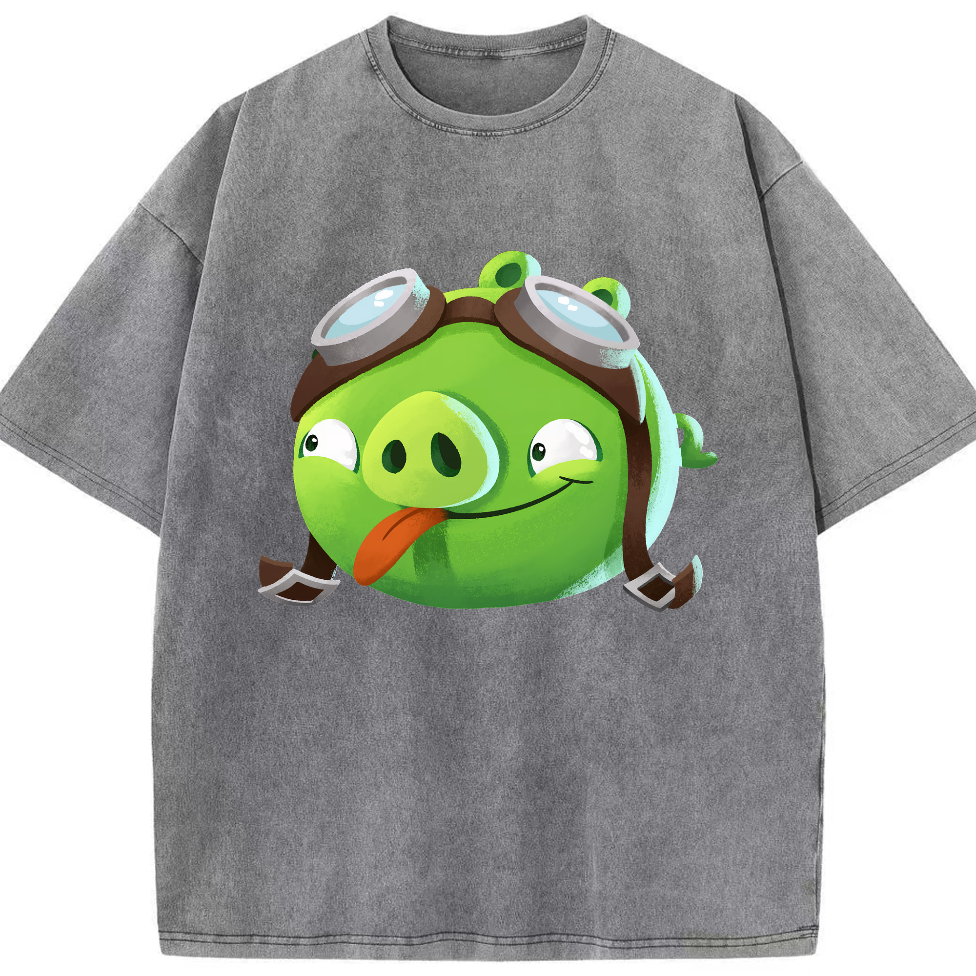 （画像用） Angry Birds アングリーバード 綿100% ヴィンテージ風 半袖Tシャツ（フロントプリント）