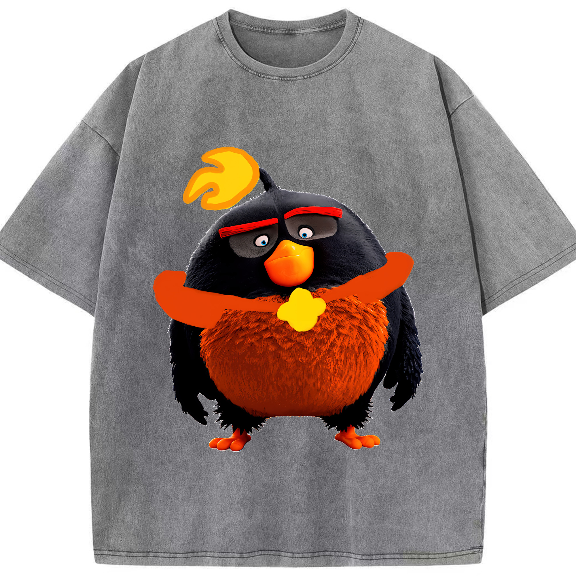 （画像用） Angry Birds アングリーバード 綿100% ヴィンテージ風 半袖Tシャツ（フロントプリント）
